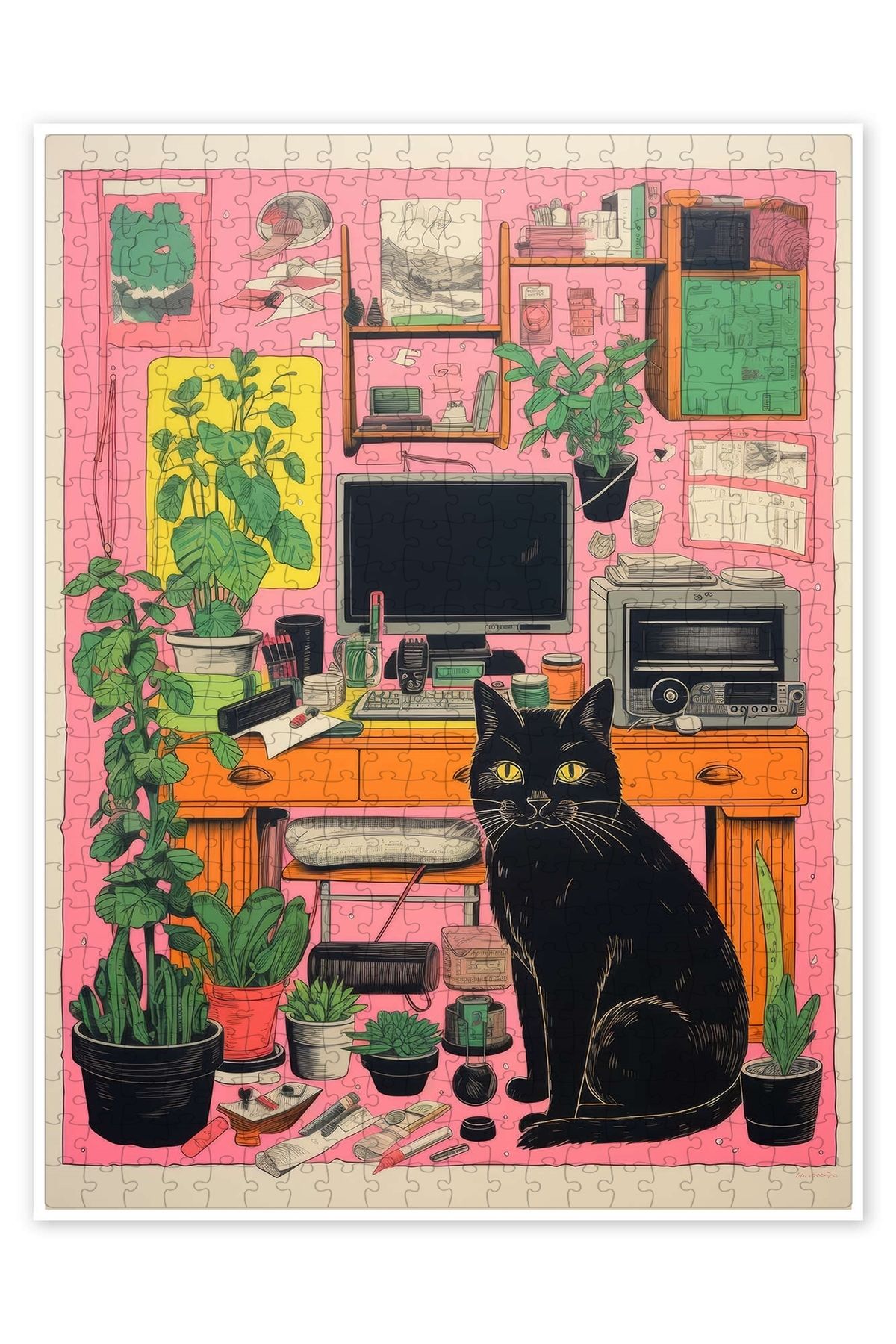 Jeronkarji Oda Bekçisi 500 Parça Puzzle Yapboz Kedi Köpek Temalı Doğa ve Orman Hayvanları