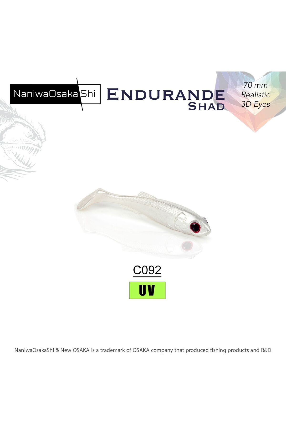 Delitay Balıkçılık NaniwaOsakaShi Endurande Shad 7 Cm Silikon Yem C092
