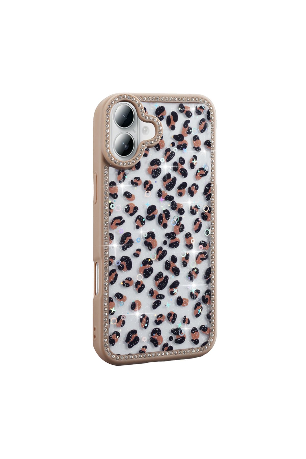 KılıfShop İphone 16 Kılıf Azra Taşlı Simli