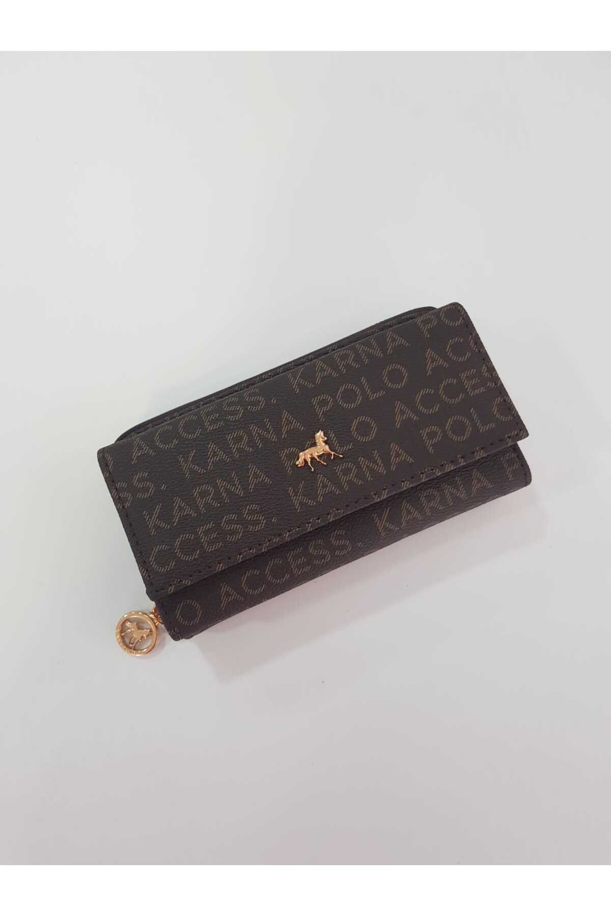 GÜLÇEM butik 7 Bölmeli Cüzdan Must Kahverengi