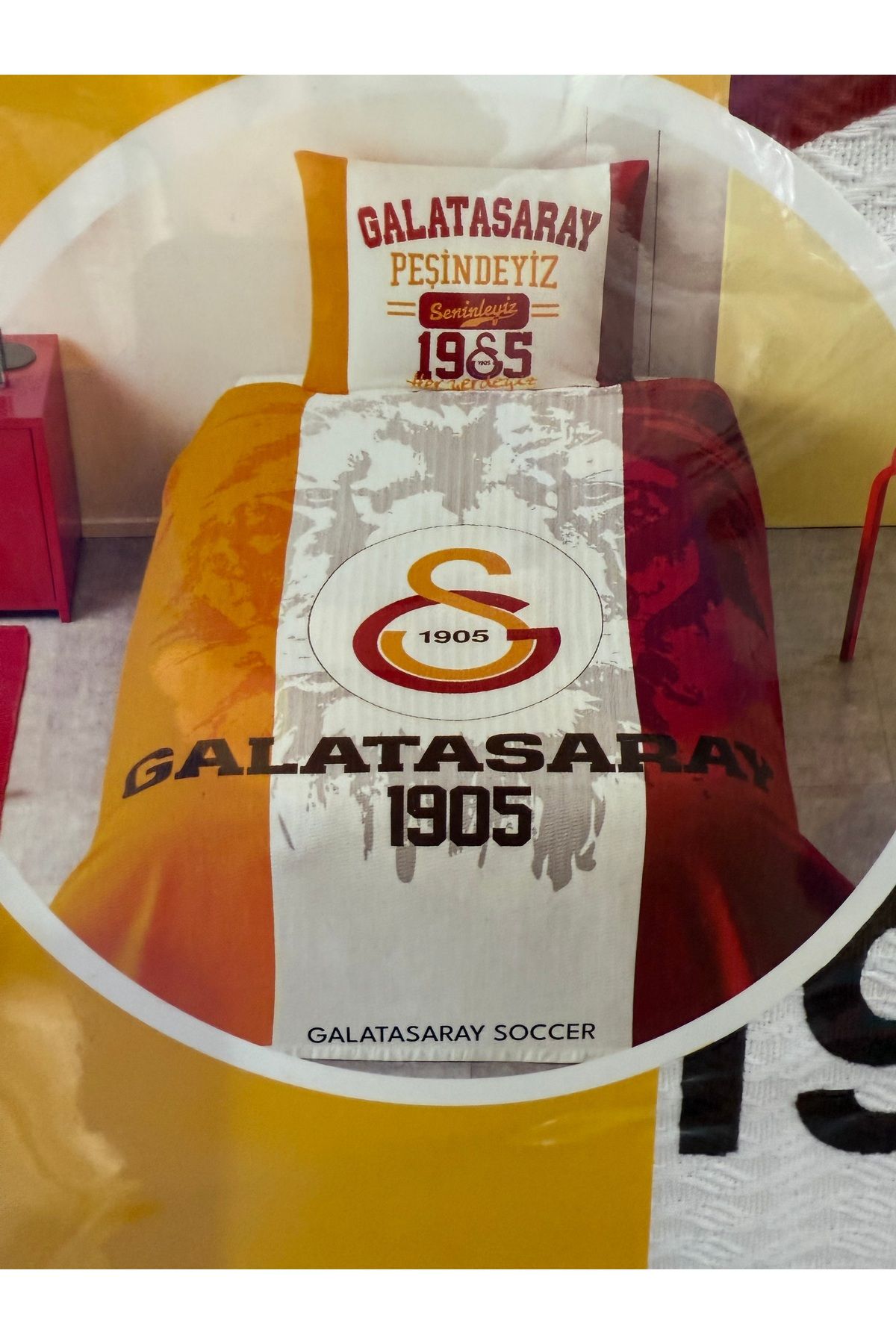 Taç Taç lisanslı Galatasaray soccer tek kisilik pike takimi