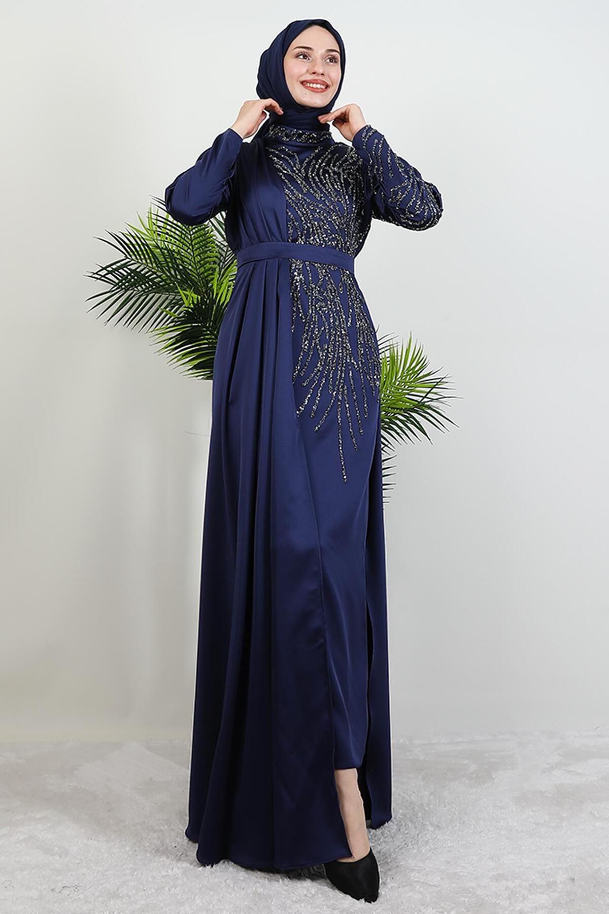 giz astore Royal Saten Abiye Lacivert