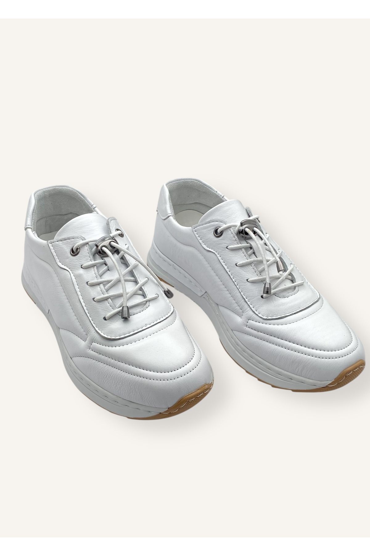 N Napa Shoe Beyaz Renk Ortopedik Taban Hakiki Deri Sneakers Kadın Ayakkabı