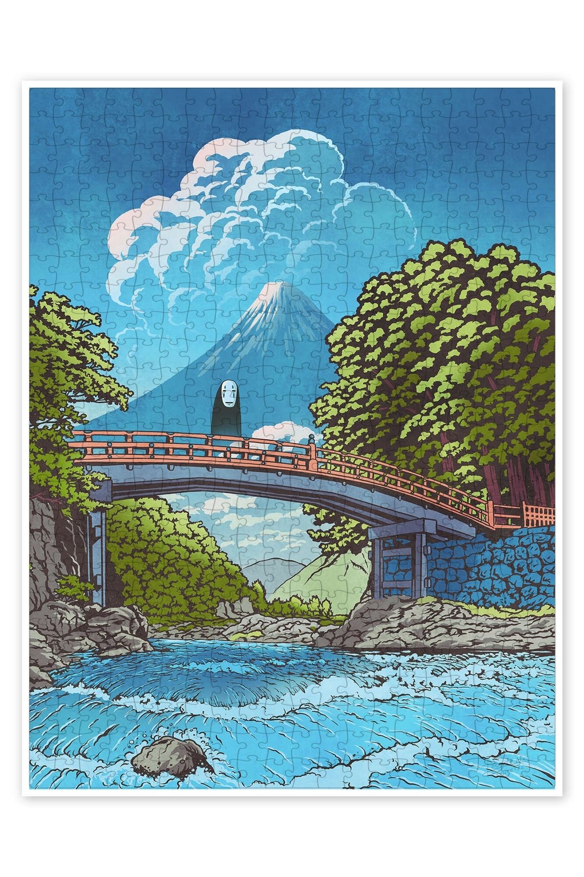 Jeronkarji Kaonashi - River Bridge Spirit 500 Parça Puzzle Yapboz Klasik Film Temalı