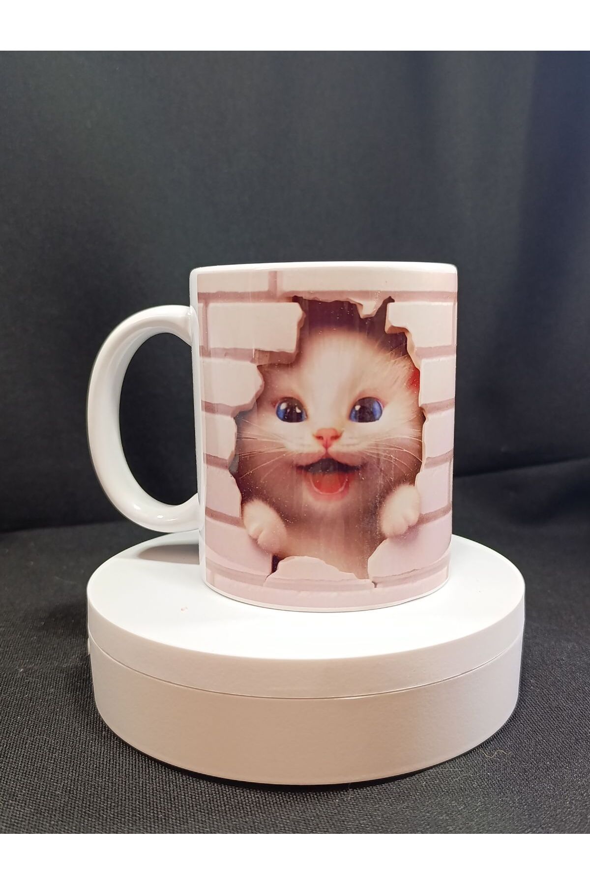 Rüyam Dizayn Yaramaz Kedi 2 Porselen Kupa Bardak