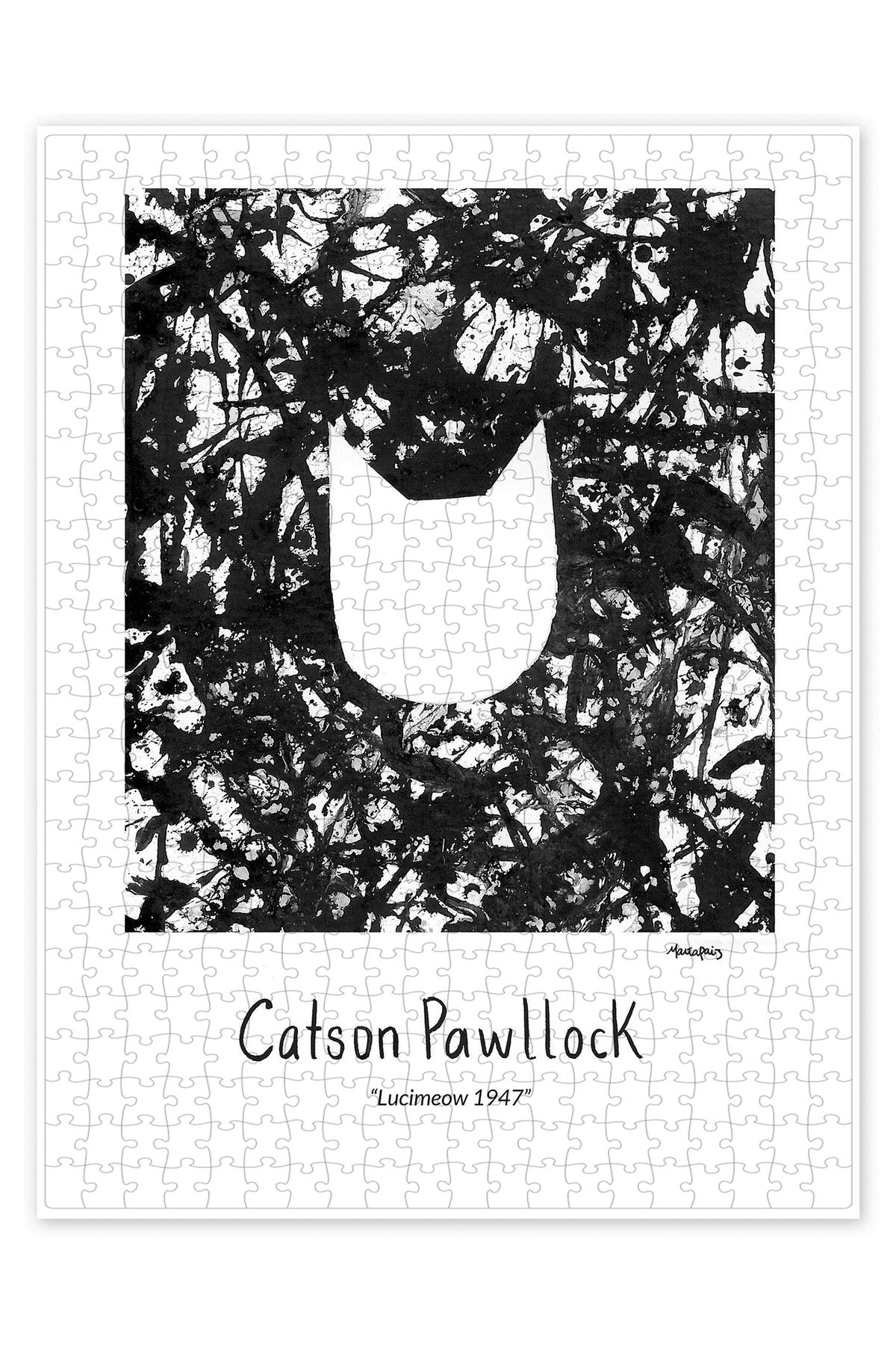 Jeronkarji Catson Pawllock - Lucimeow 1947 500 Parça Puzzle Yapboz Bohem Soyut Sanat Temalı