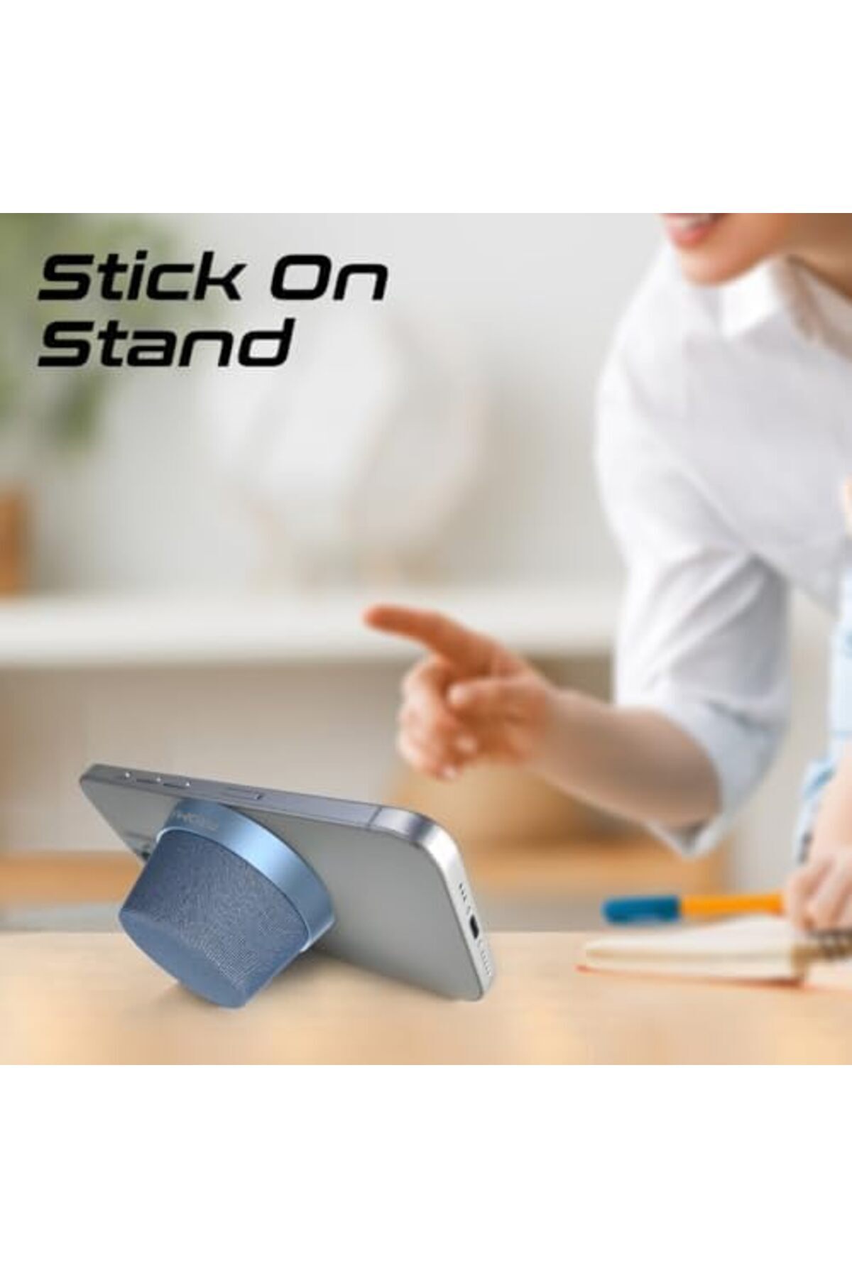 Promate-Bluetooth Magnetic Base Speaker, Premium 3W True Wireless Portable Speaker with HD Sound, 40 9