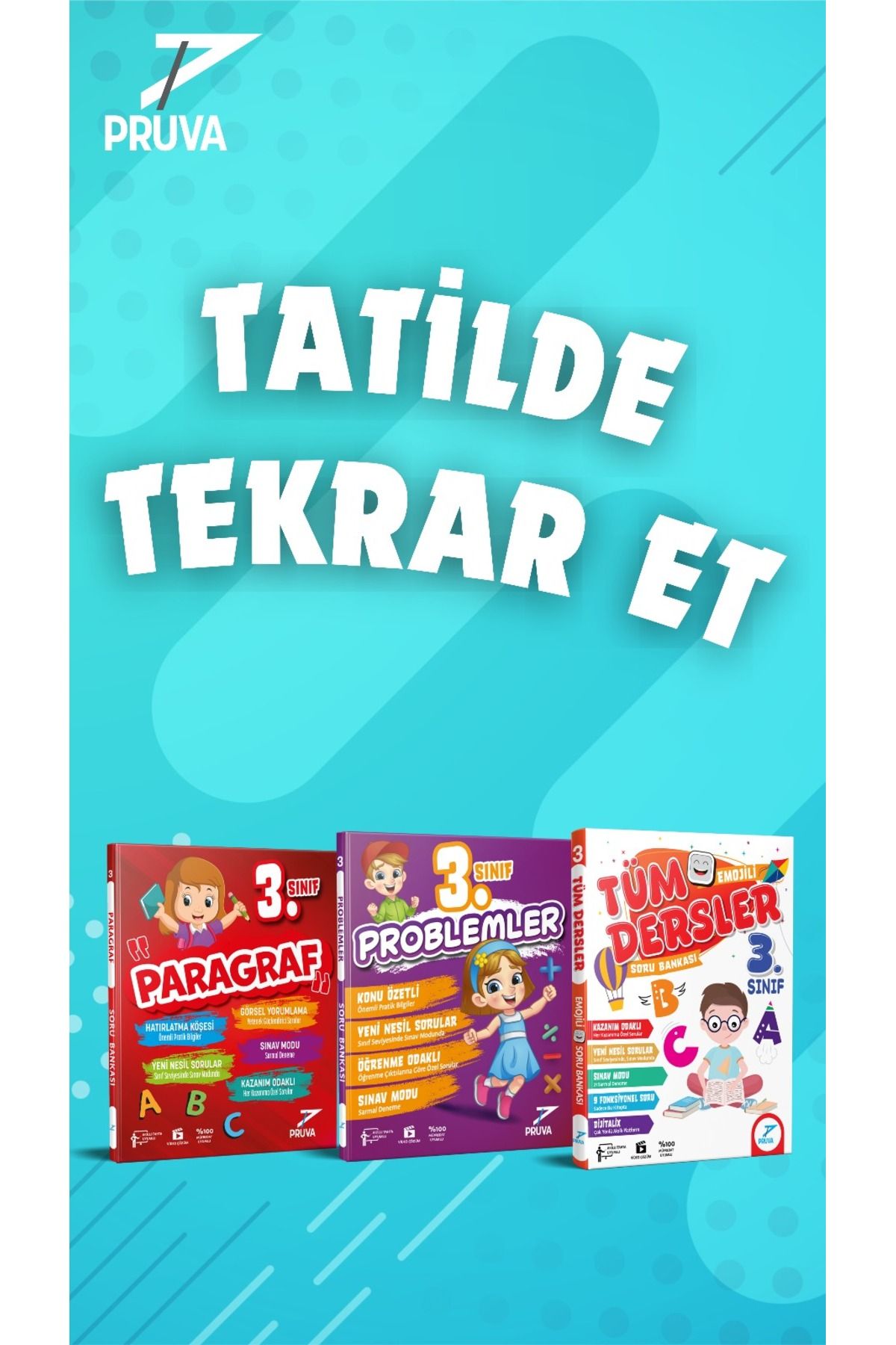Pruva Akademi 3.Sınıf Yaz Tatili Tekrar Seti En