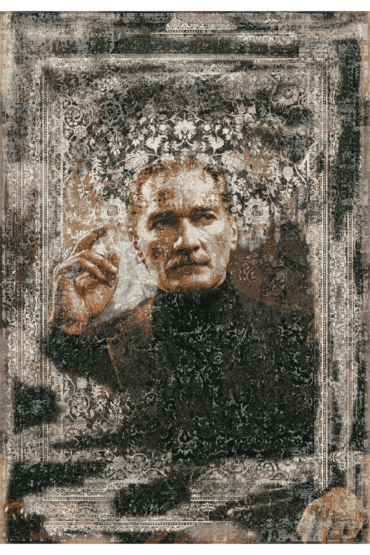 Halı Atatürk Portre Duvar Halısı Dijital Baskı DESIGN BY GÜNEŞ