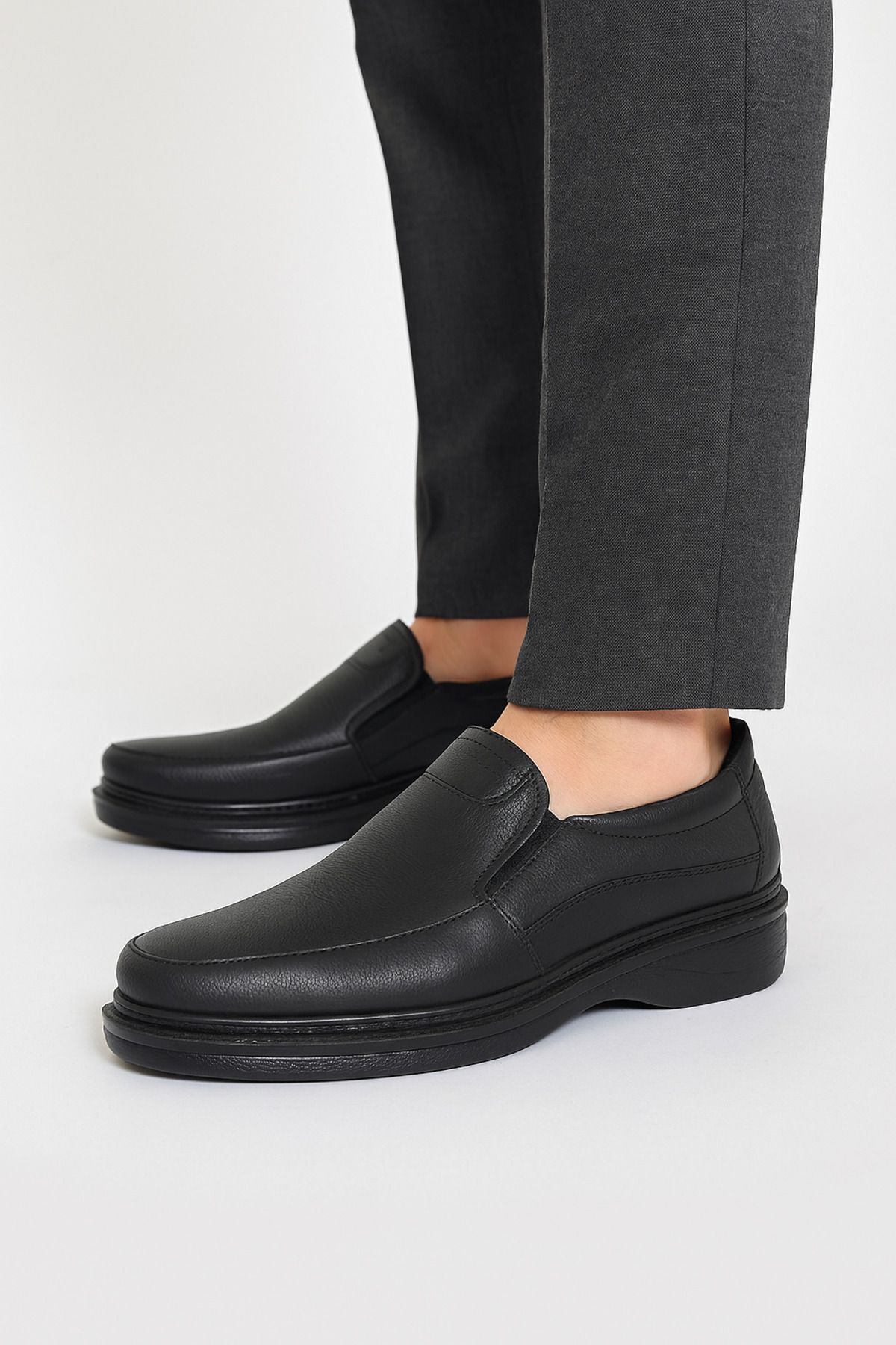 asyada fashion bağcıksız deri erkek ayakkabı