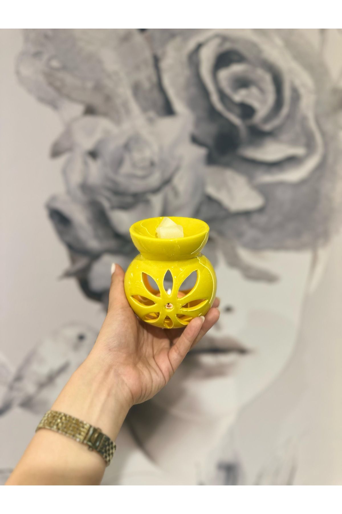 VelAsia Sarı Lotus Buhurdanlık