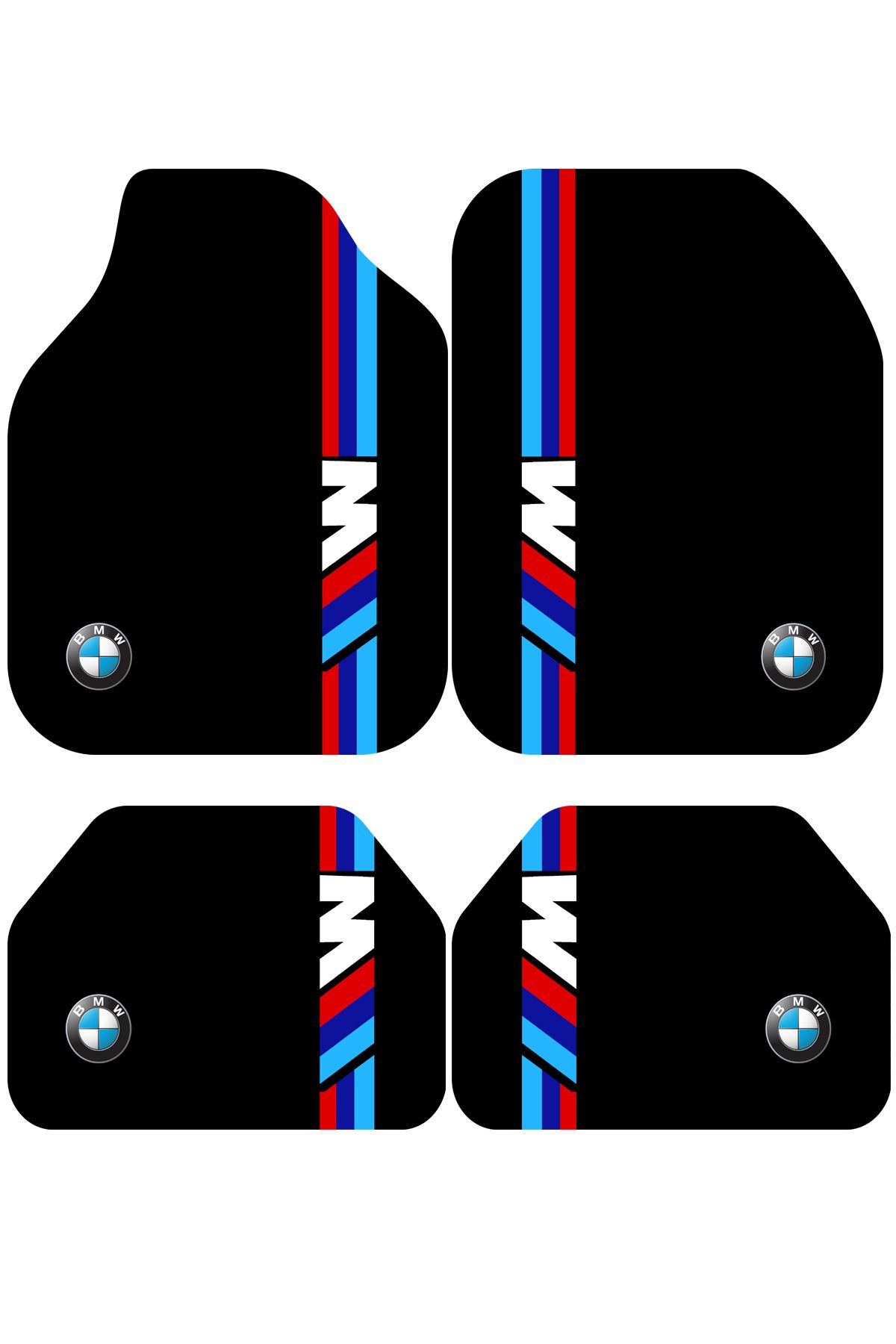 Artızon Bmw M Sport Dekoratif Desenli Oto Paspas Takımı Tüm Modellere Uyumlu Universal Kesim