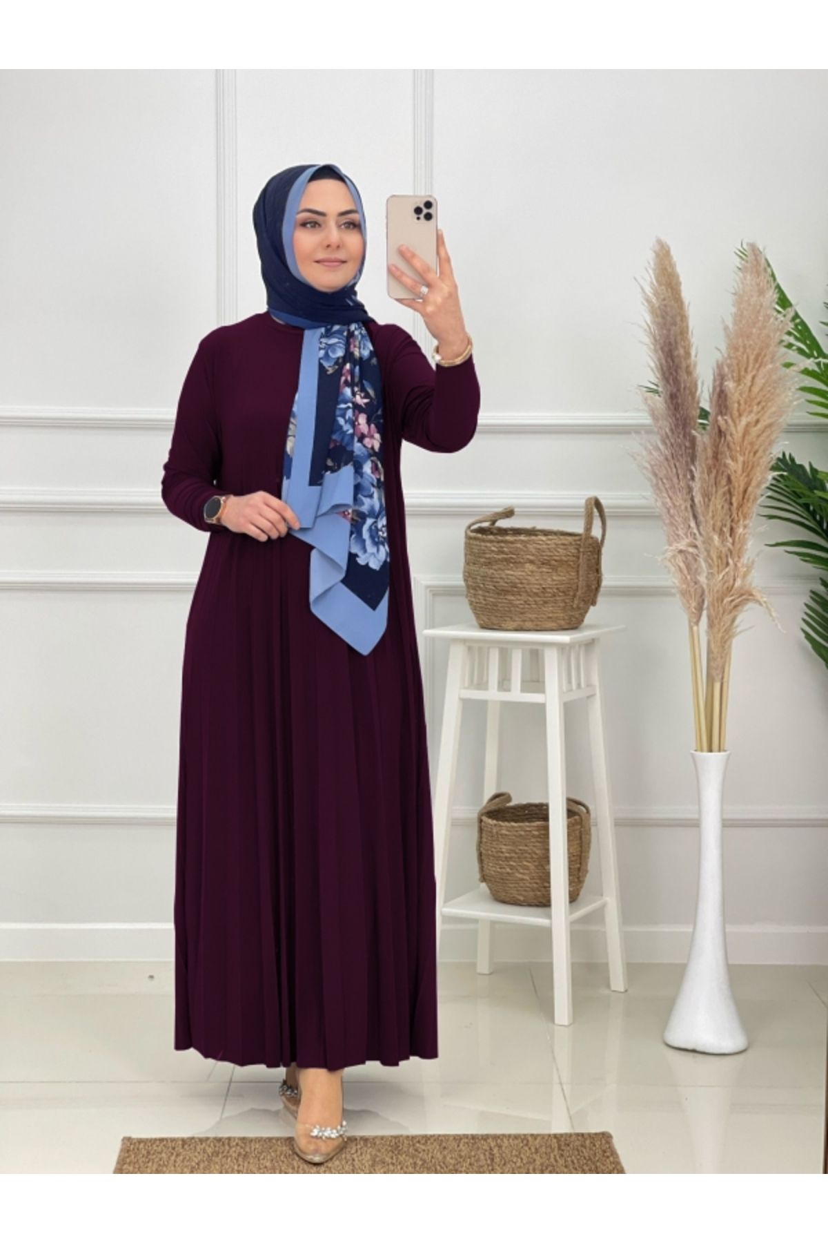 NİSUM MODA PİLİSELİ RELAX SANDY ELBİSE
