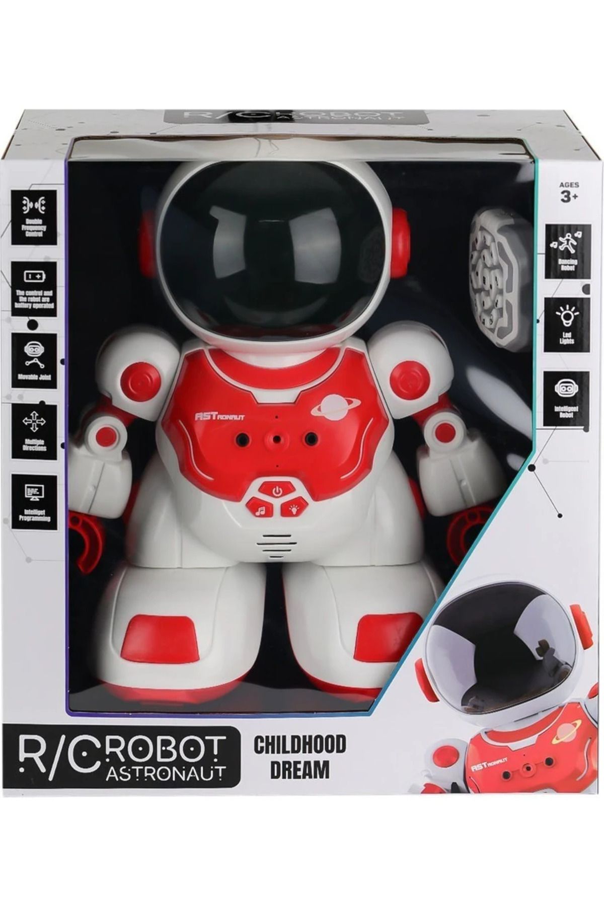 Shem astronot robot sesli müzikli uzaktan kumandalı multi fonksiyonlu 40cm boyunda dev robot