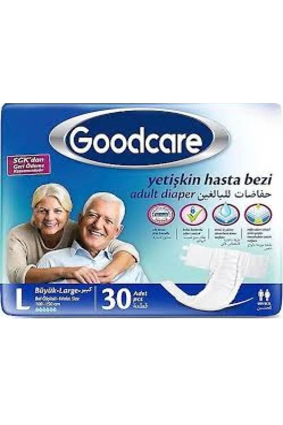 Goodcare Emici Külot Hasta Bezi L Beden 30’lu (100-150 cm)