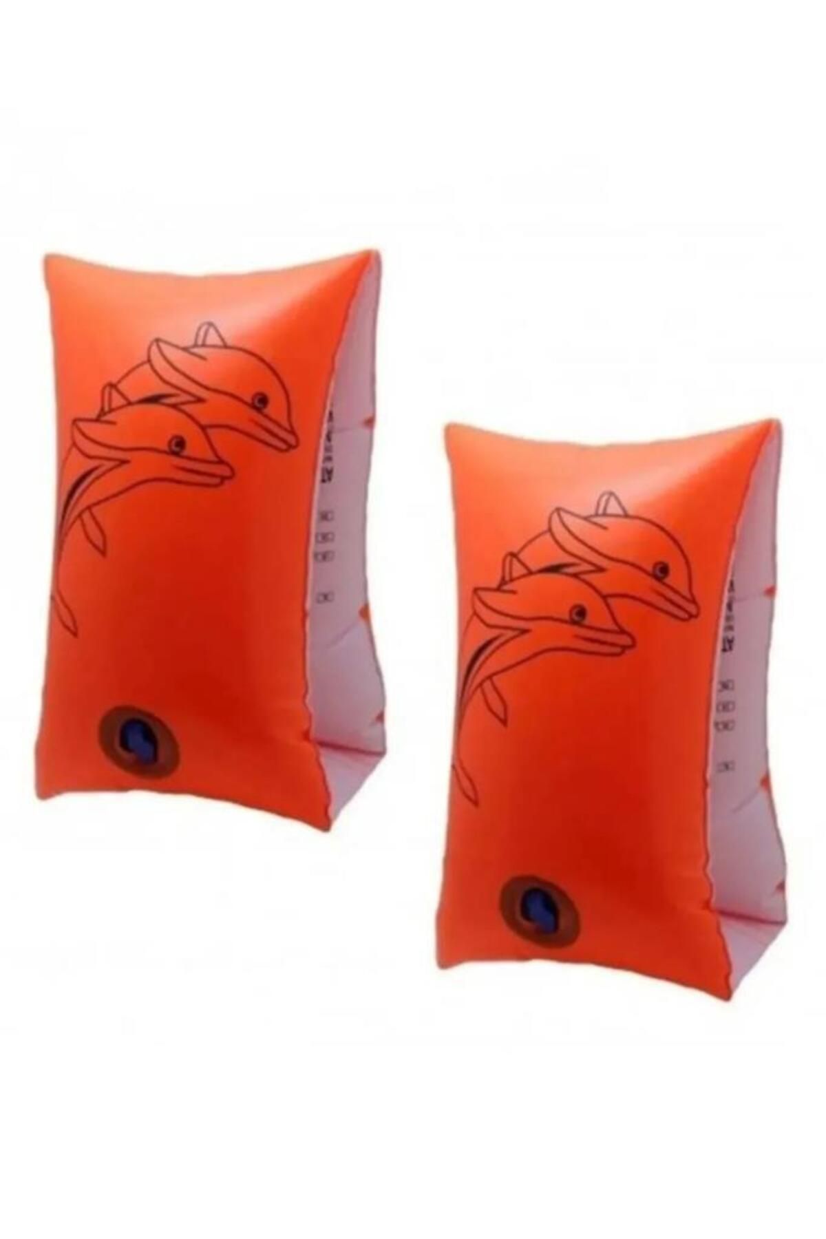 Nirnisa 1 Çift 3-6 Yaş Çocuk Şişme Kolluk 23x15 cm Yunus Baskılı Güvenli Bebek Havuz Deniz Yüzme Kolluğu