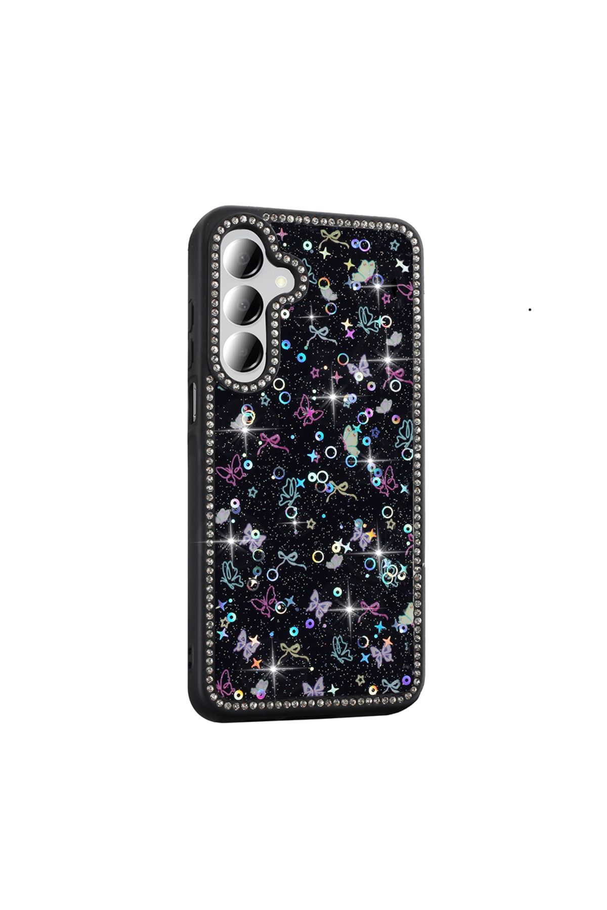 Adige Samsung Galaxy A16 Kılıf Azra Taşlı Simli