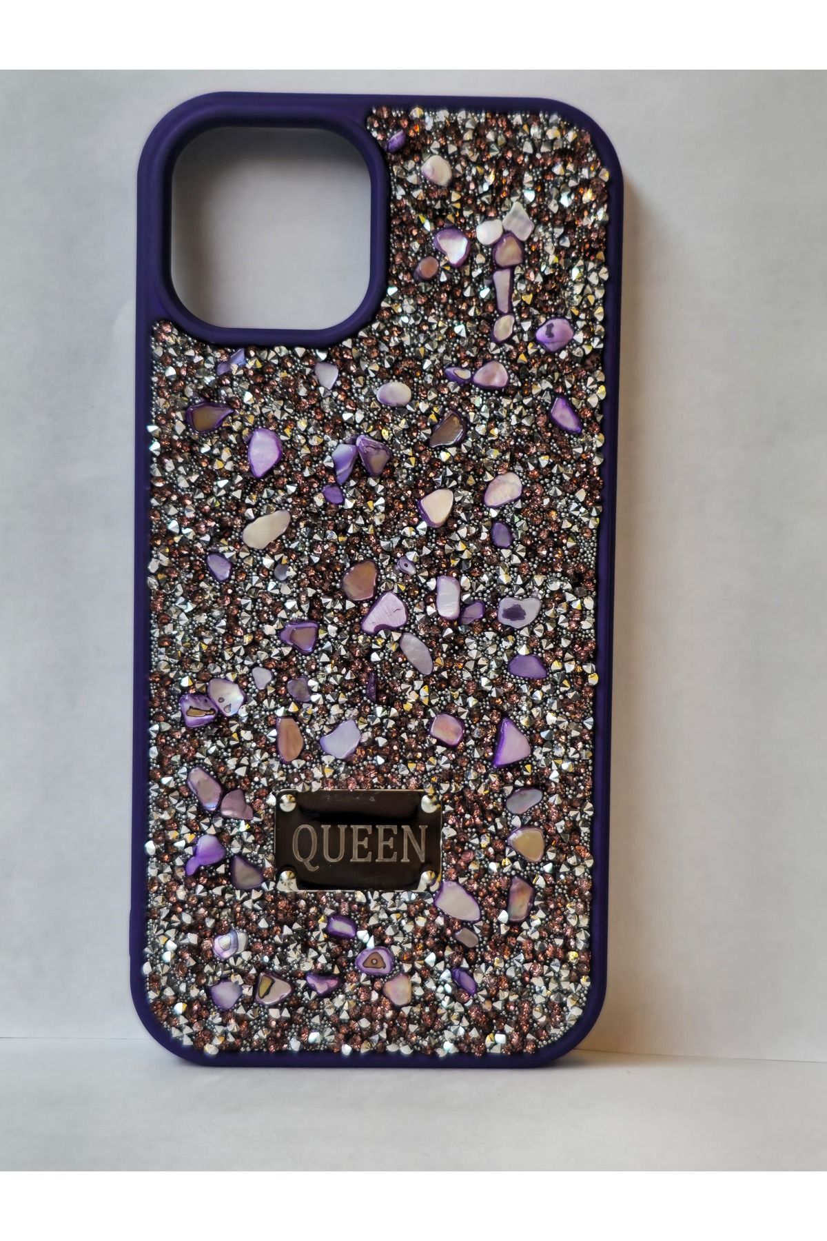 FATÖZ ACCESSORY iPhone 15 Taşlı Şeffaf Kılıf - Kristal Taş Detaylı Darbeye Dayanıklı Lüks Kılıf