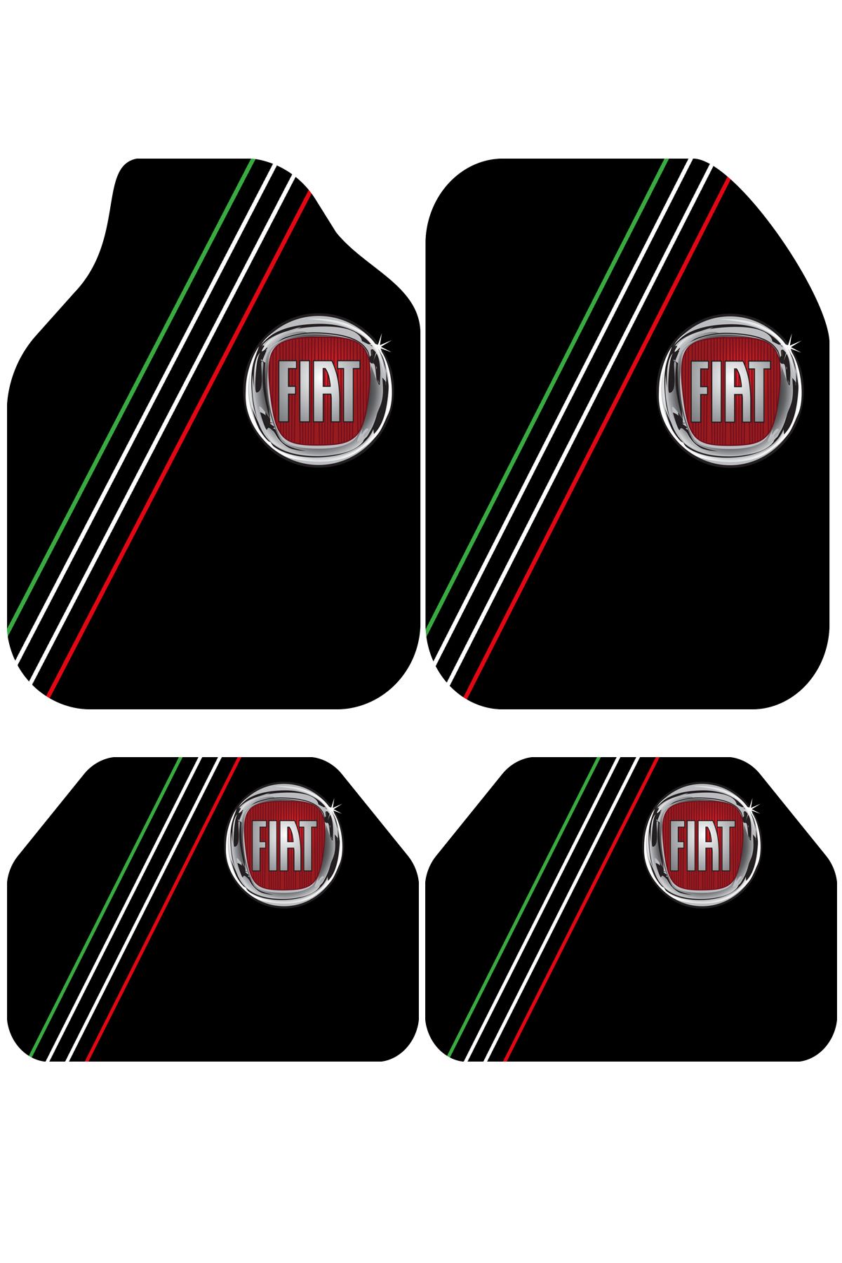 Artızon Fiat Dekoratif Desenli Oto Paspas Takımı Tüm Modellere Uyumlu Universal Kesim
