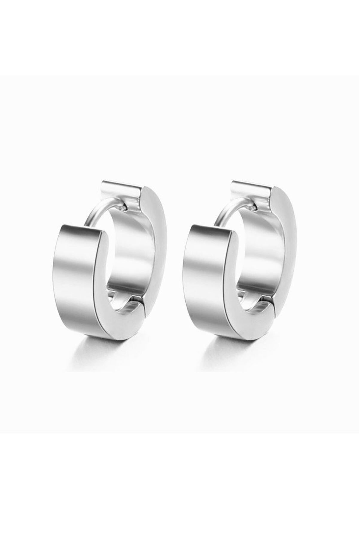 Chavin Çelik 4 mm Silver Halka Küpe ey21by