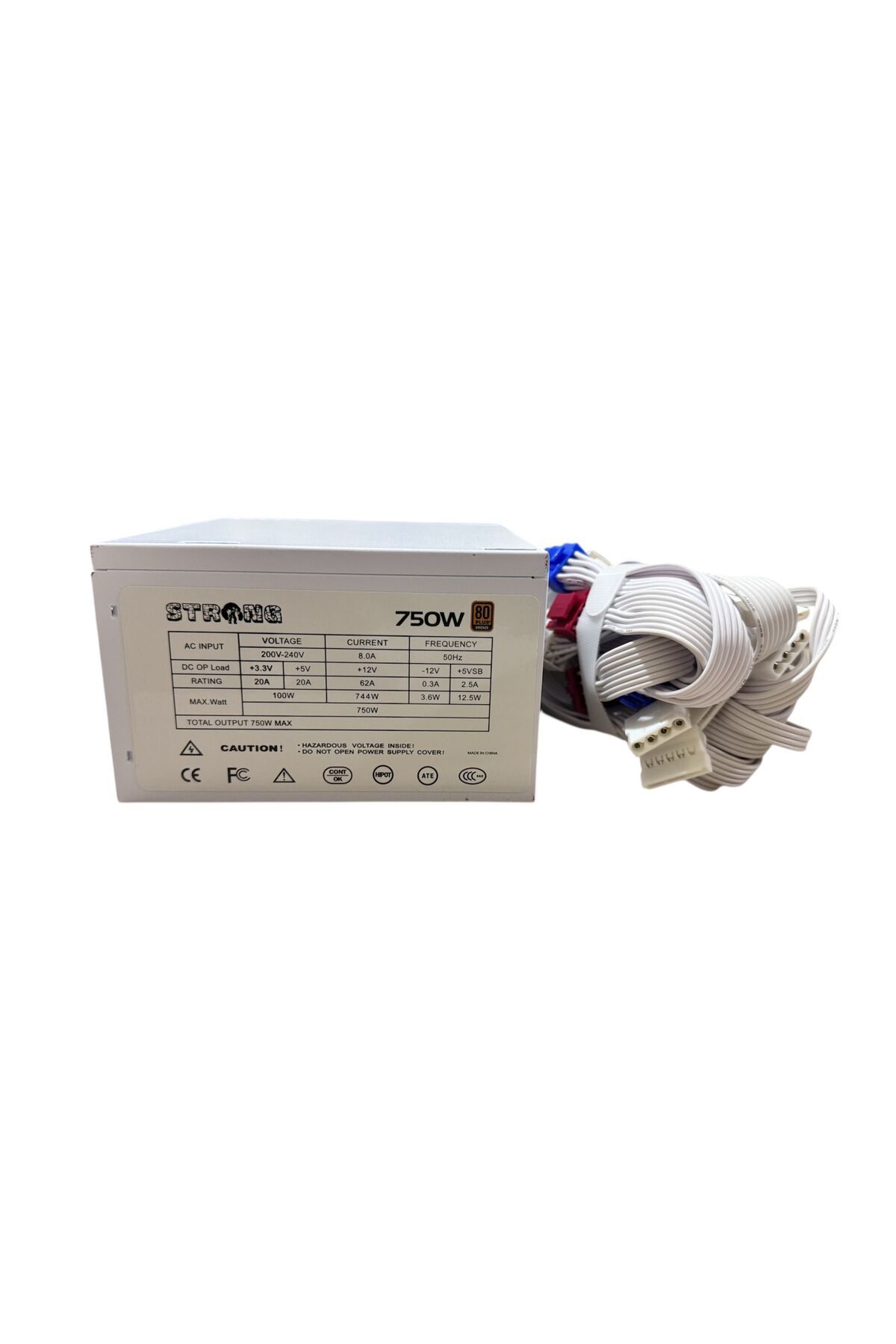 Strong ST750 750w 80+ Bronze APFC Beyaz Power Supply Güç Kaynağı