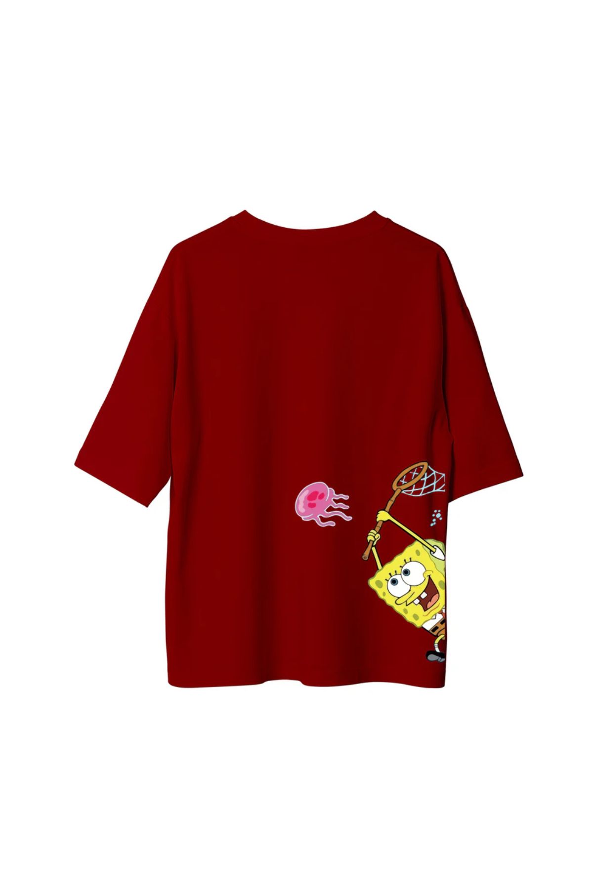Koklonmoda Unisex Süngerbob Baskılı Oversize T-Shirt