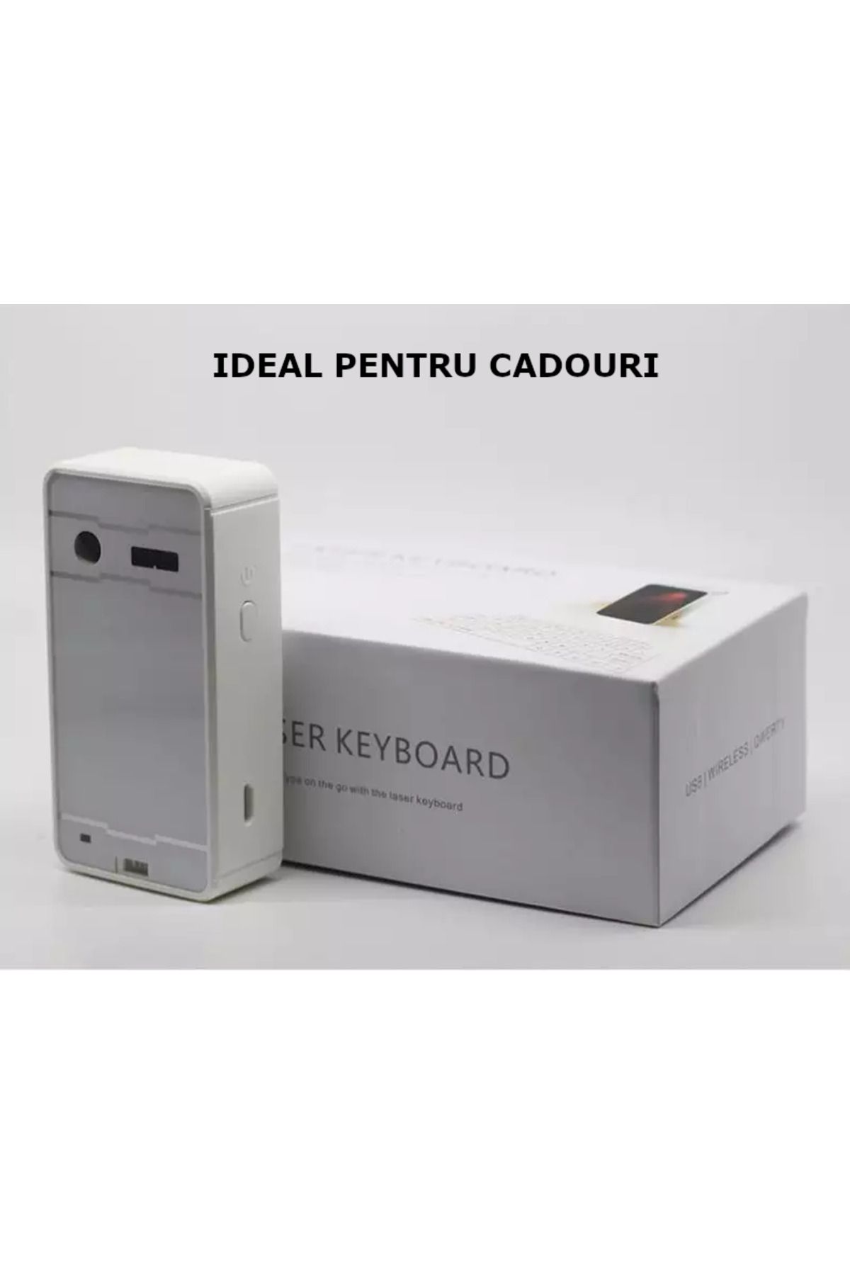 Influential Tech-Portable Wireless Projection Laser Keyboard, Bluetooth & USB, Compatible iOS/Android/Windows, White 9