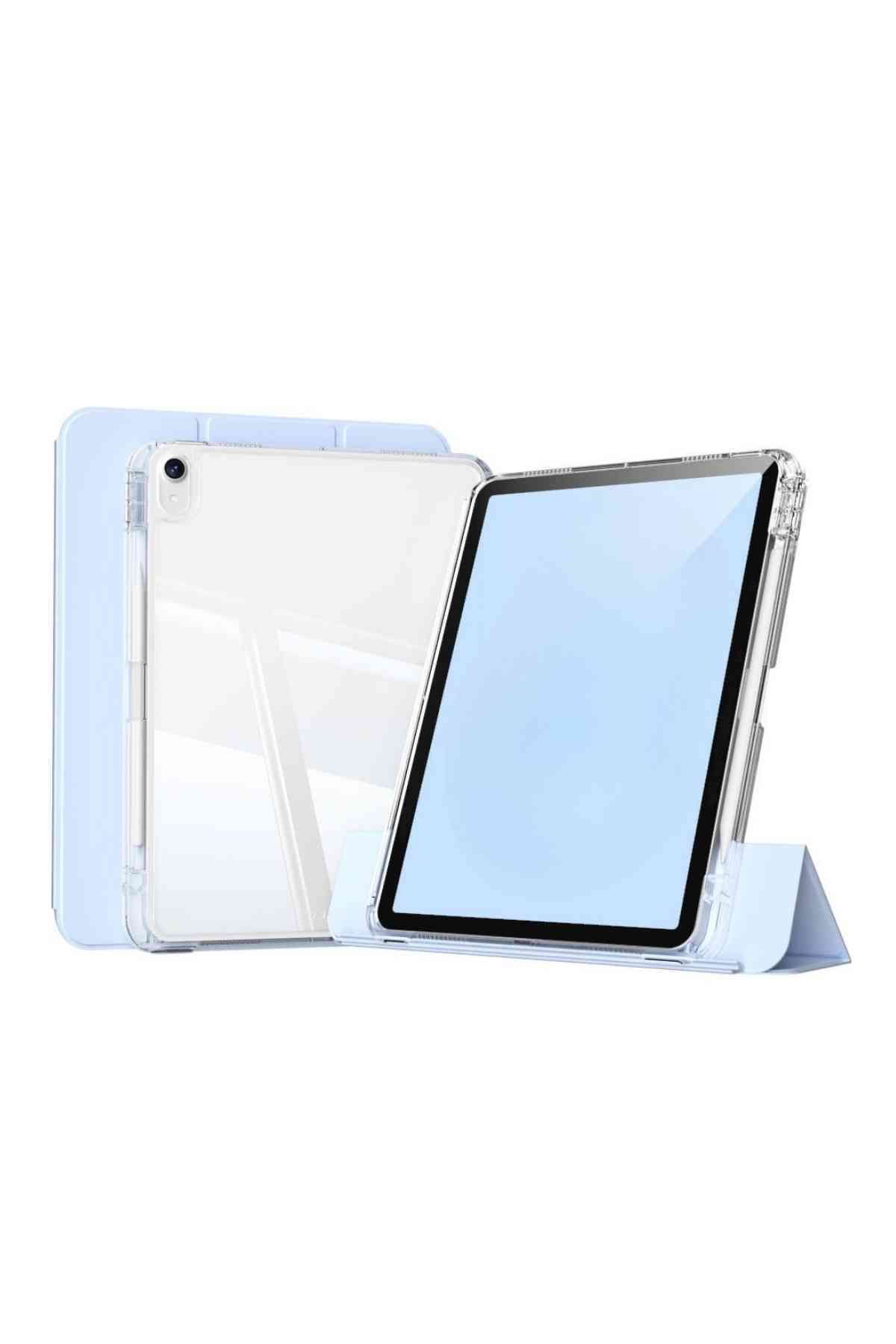 Fuchsia iPad Air 13 Uyumlu M2/M3 Airbagli Manyetik Ayrılabilen Fuchsia Sliding Tablet Kılıfı