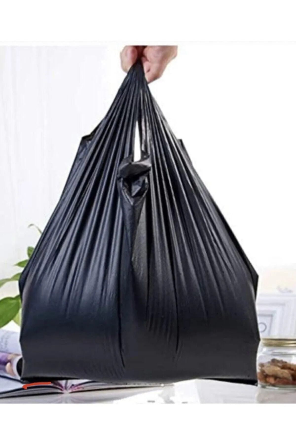 Ecoflex Siyah Hışır Atlet Poşet Market Manav Poşeti Çöp Poşeti Kalın küçük Boy 1 Kg