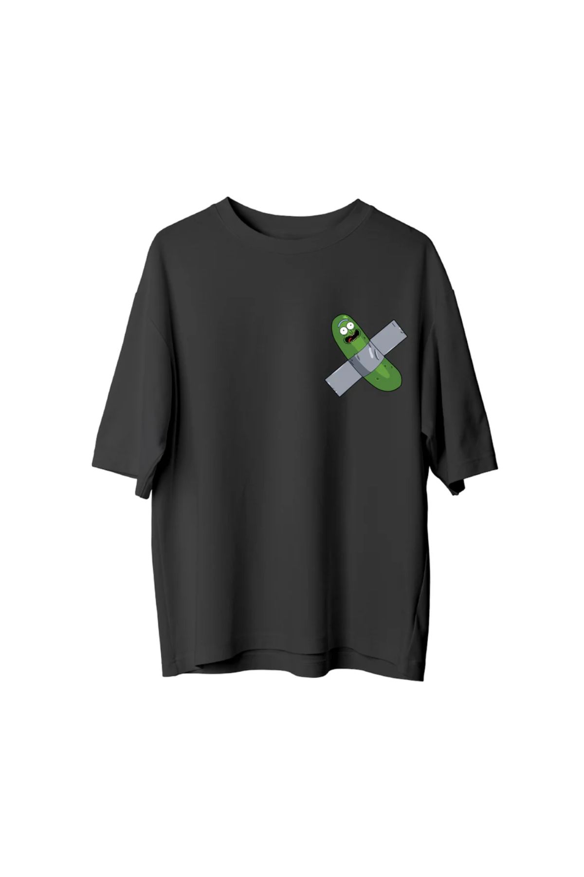 Koklonmoda Büyük Beden Unisex Hıyar Baskılı Oversize T-Shirt