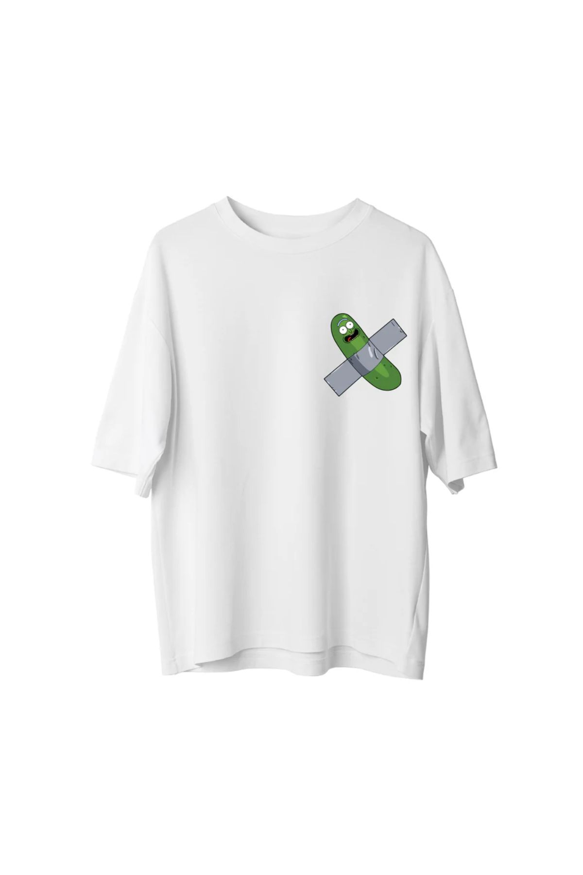 Koklonmoda Unisex Hıyar Baskılı Oversize T-Shirt