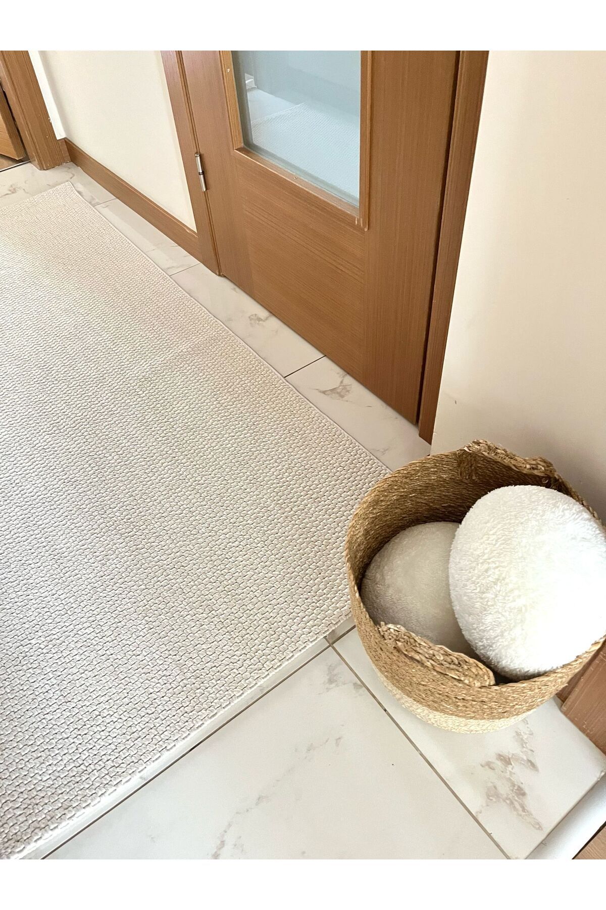 Piala Home Krem Desenli Dokuma Taban Sisal Halı