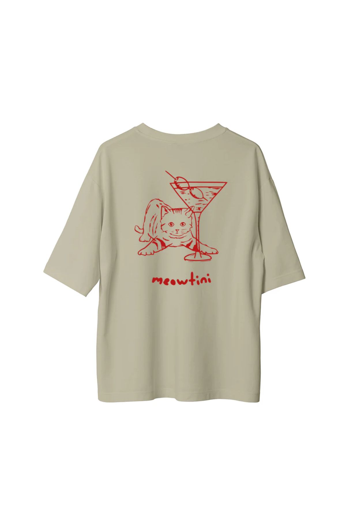Koklonmoda Unisex Meowtine Baskılı Oversize T-Shirt