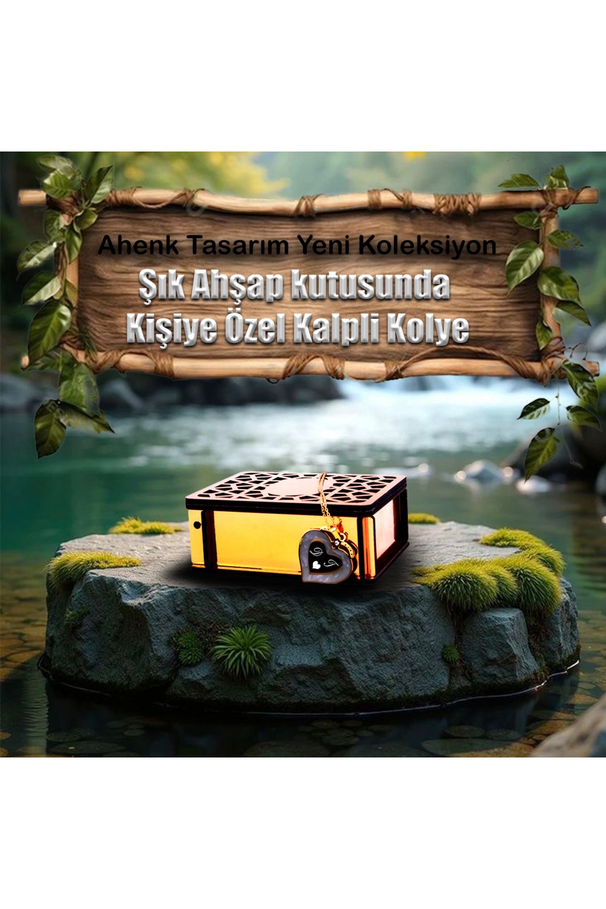 sengahenk Kişiye Özel Çelik Gold Kalp Kolye Doğum Sevgililer günü hediyesi Doğal Taşlı kolye İnce Zincir Kolye