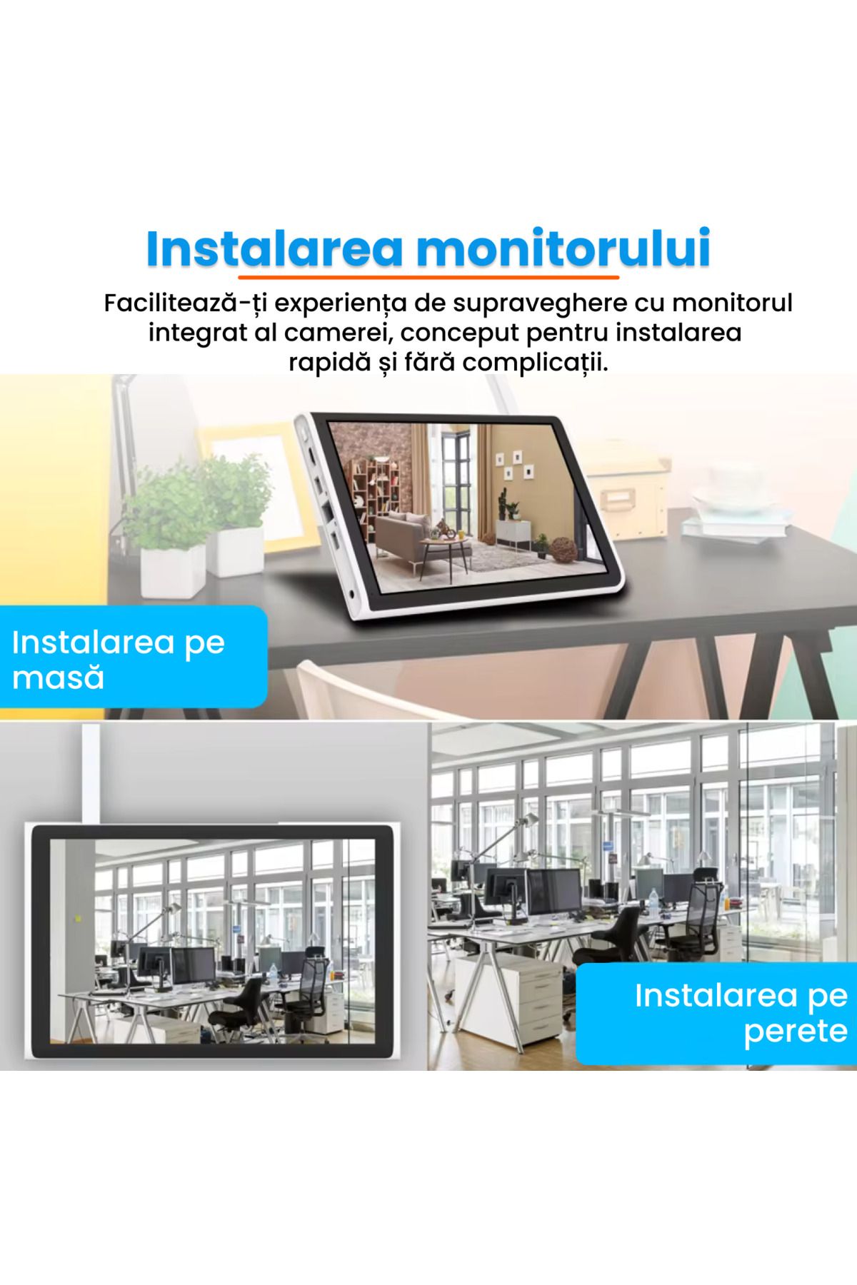 Spionescu-Complete video surveillance kit with 4 cameras, DF-8402D, WIFI, 2MP, 1 TB HDD, 4-channel NVR 7