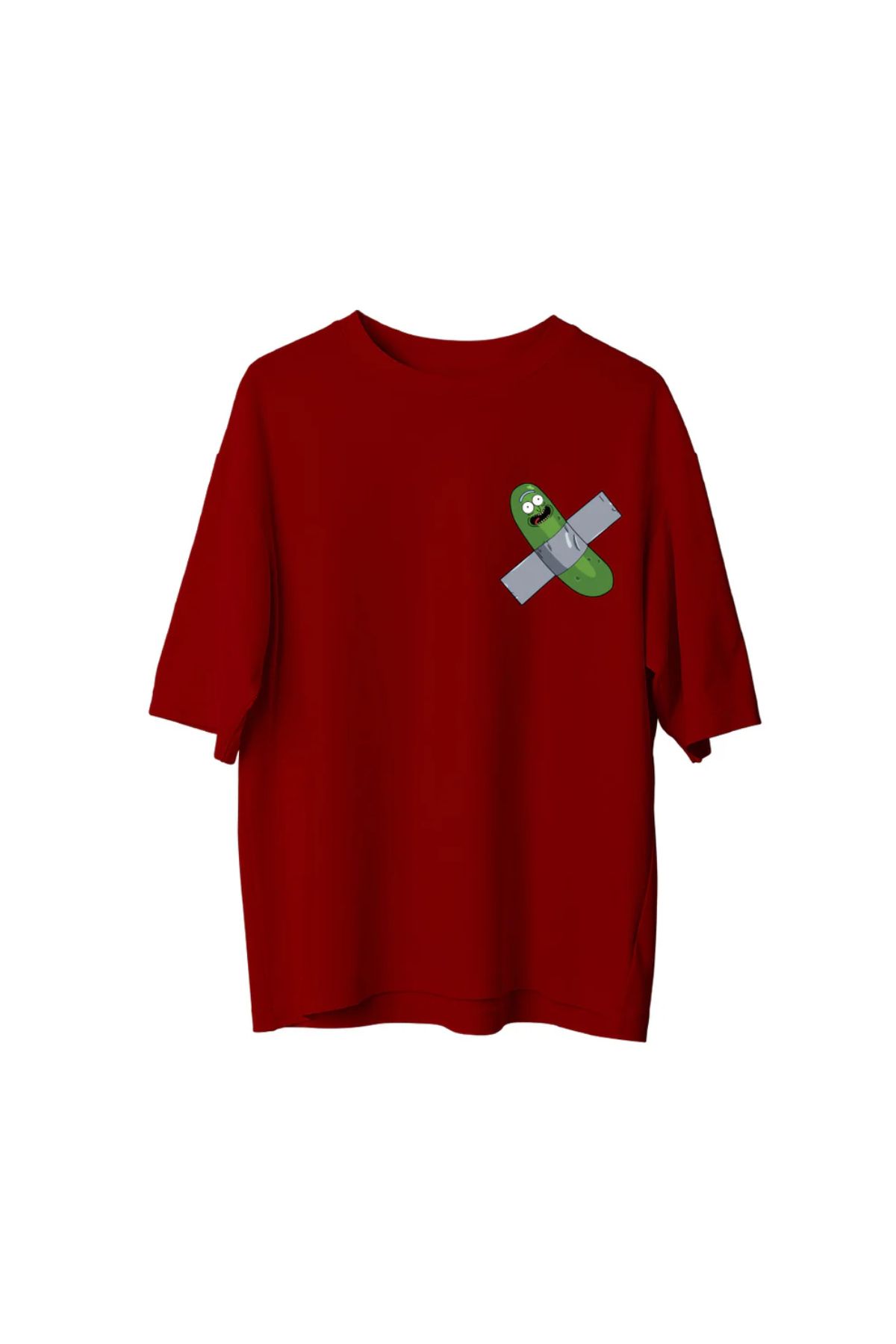 Koklonmoda Büyük Beden Unisex Hıyar Baskılı Oversize T-Shirt