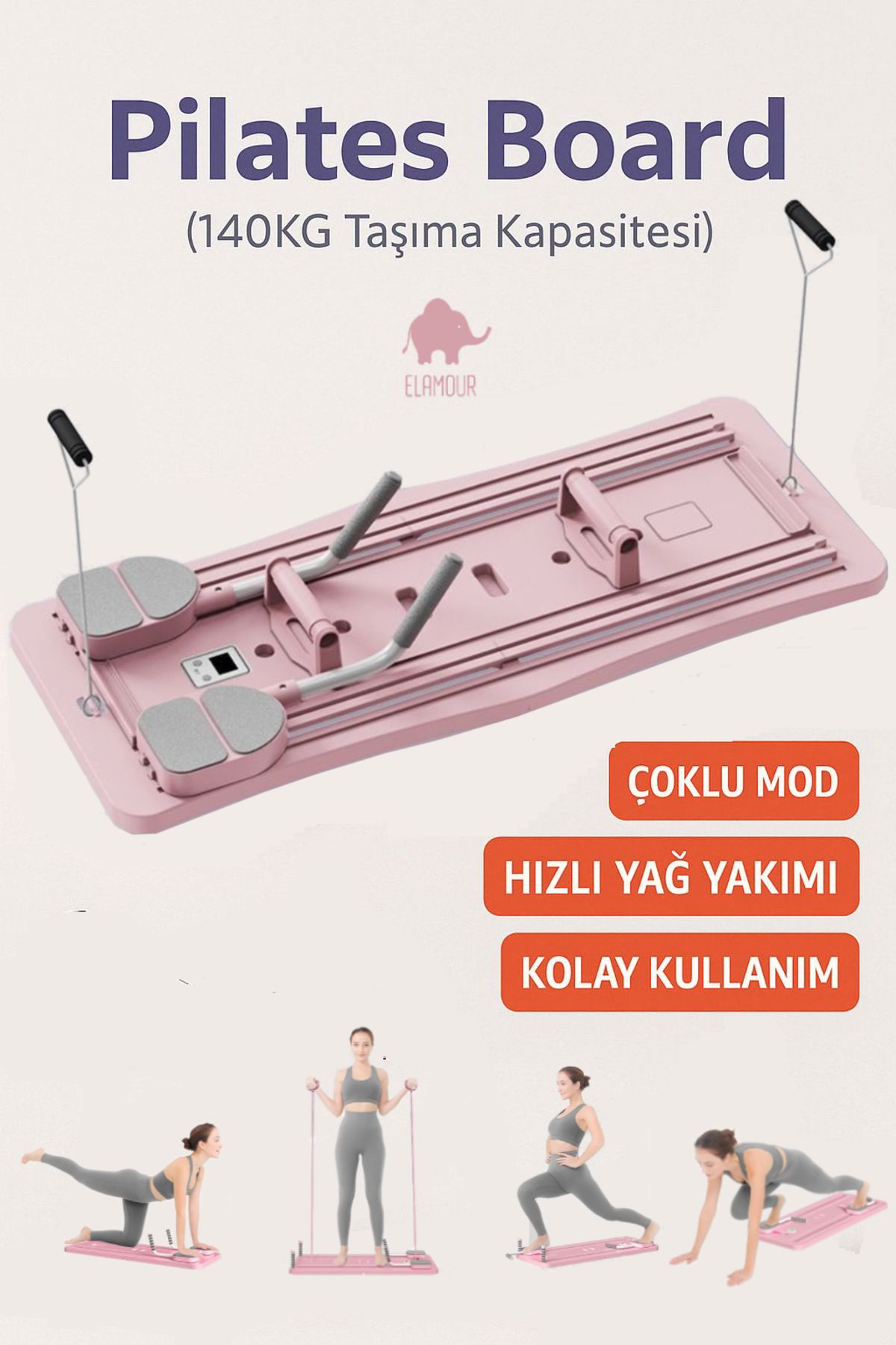 ELAMOUR Pilates Board | Çok Amaçlı Reformer Pilates