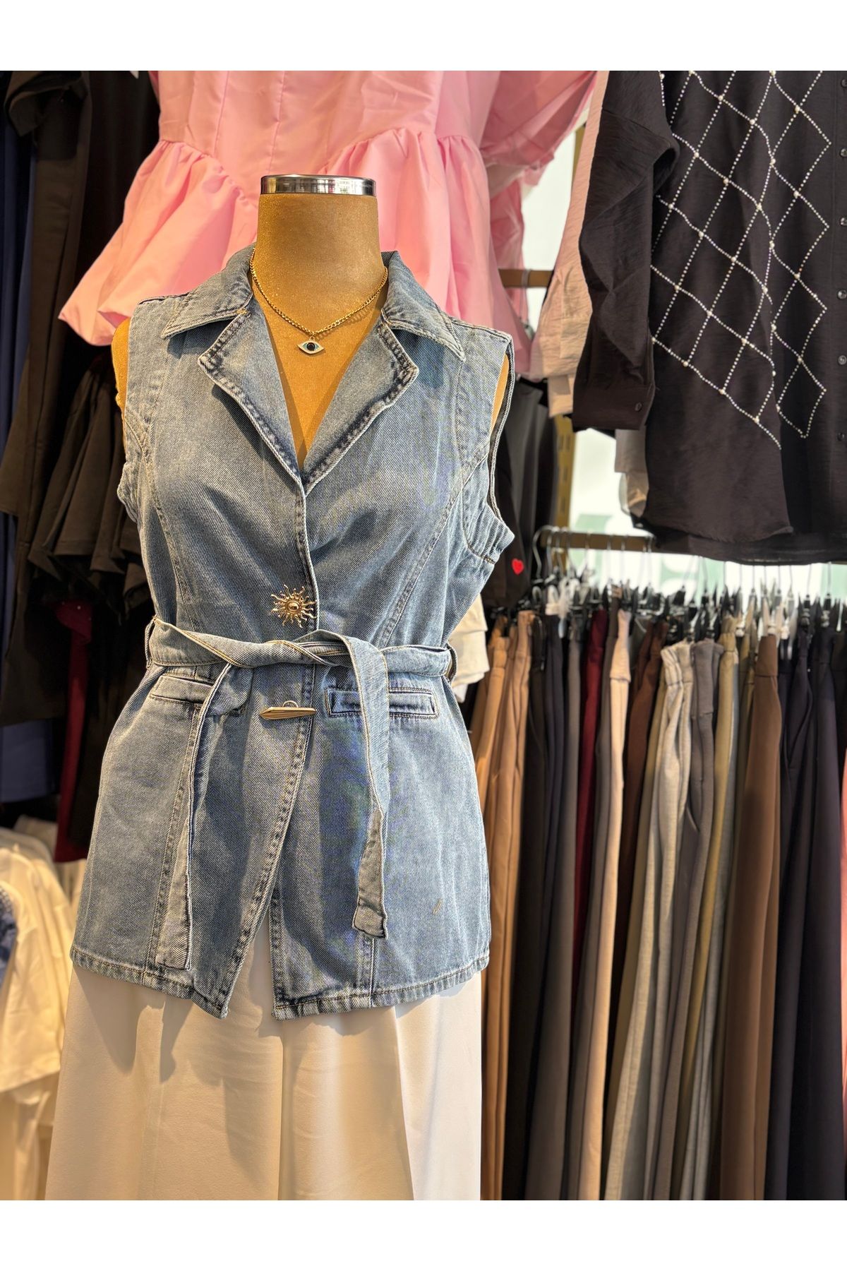 Özlemcebutik Yelek denim