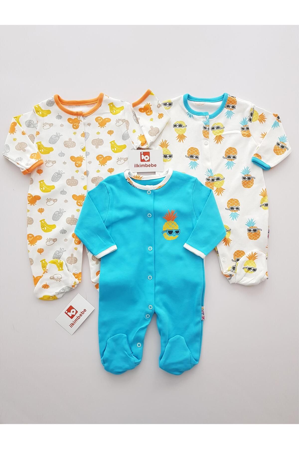 ilkimbebe Mutlu Ananas 3lü Bebek Tulumu