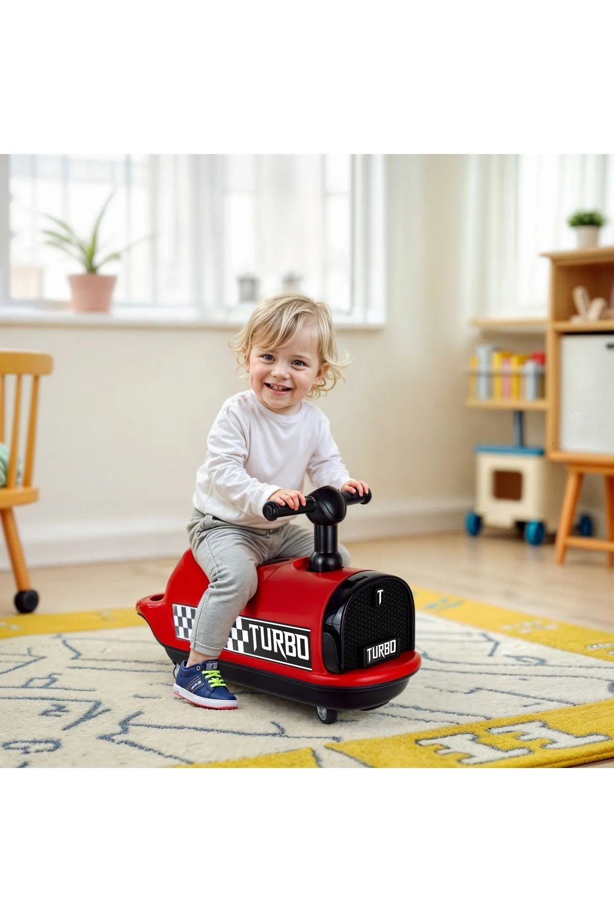 ToyznKidz İlk Arabam Turbo Bingit Araba (Kırmızı)