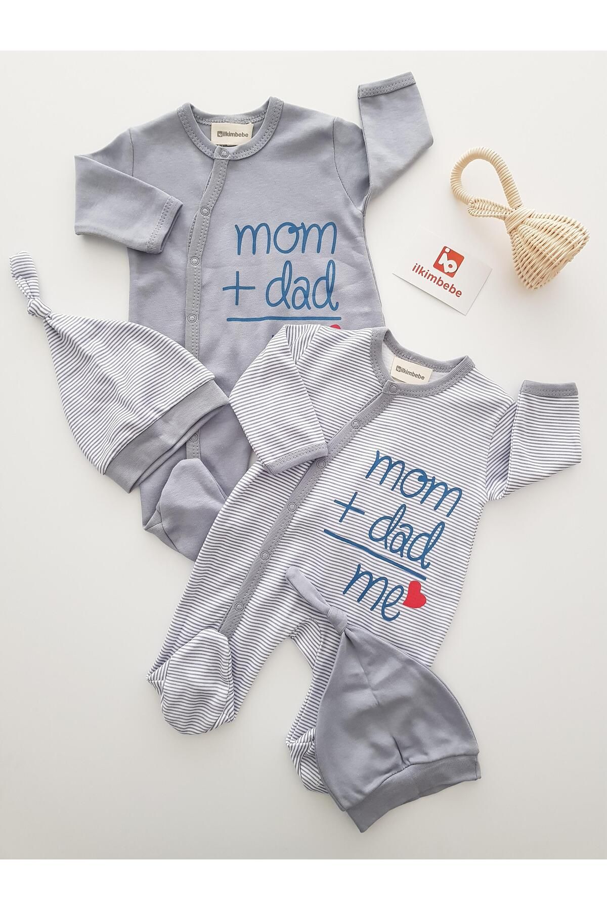ilkimbebe Mom Dad Me 2li Bebek Tulumu