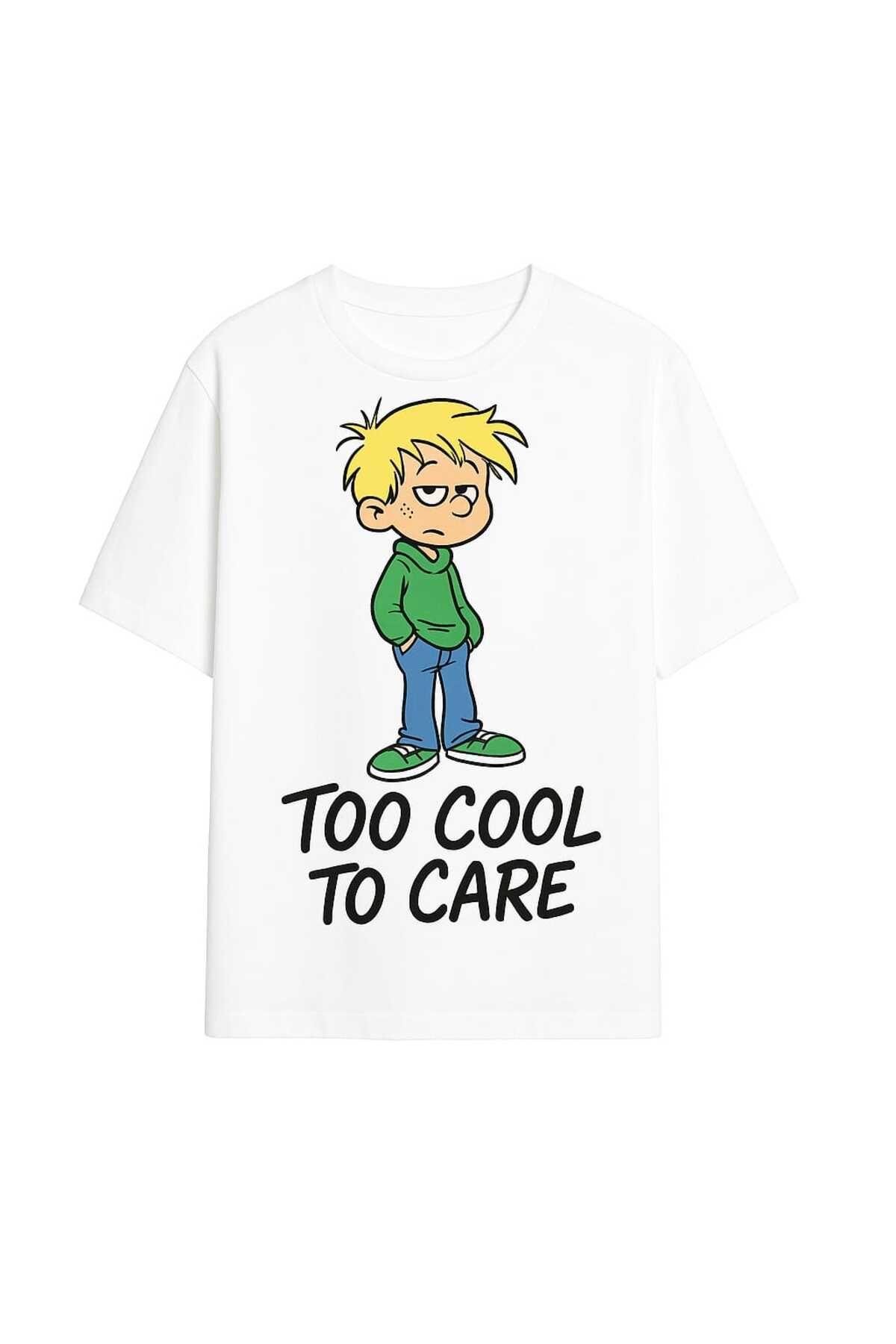 MAGORS GraffTee Unisex %100 Organik Pamuk Relaxed Fit Yuvarlak Yakalı Karakter Baskılı Beyaz T-shirt