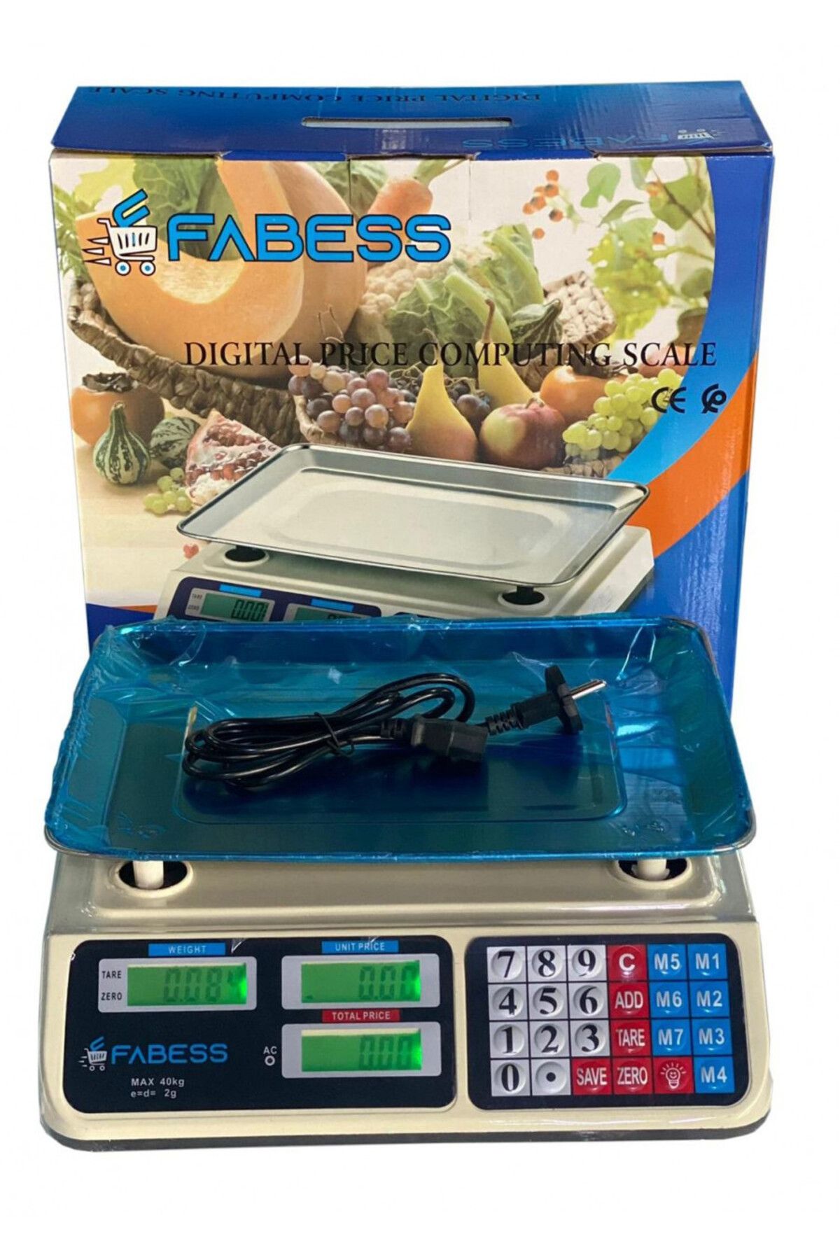 NEZADE STORE Dijital Göstergeli Elektronik Bakkal Kasap Manav Terazisi 40 Kg (5218)
