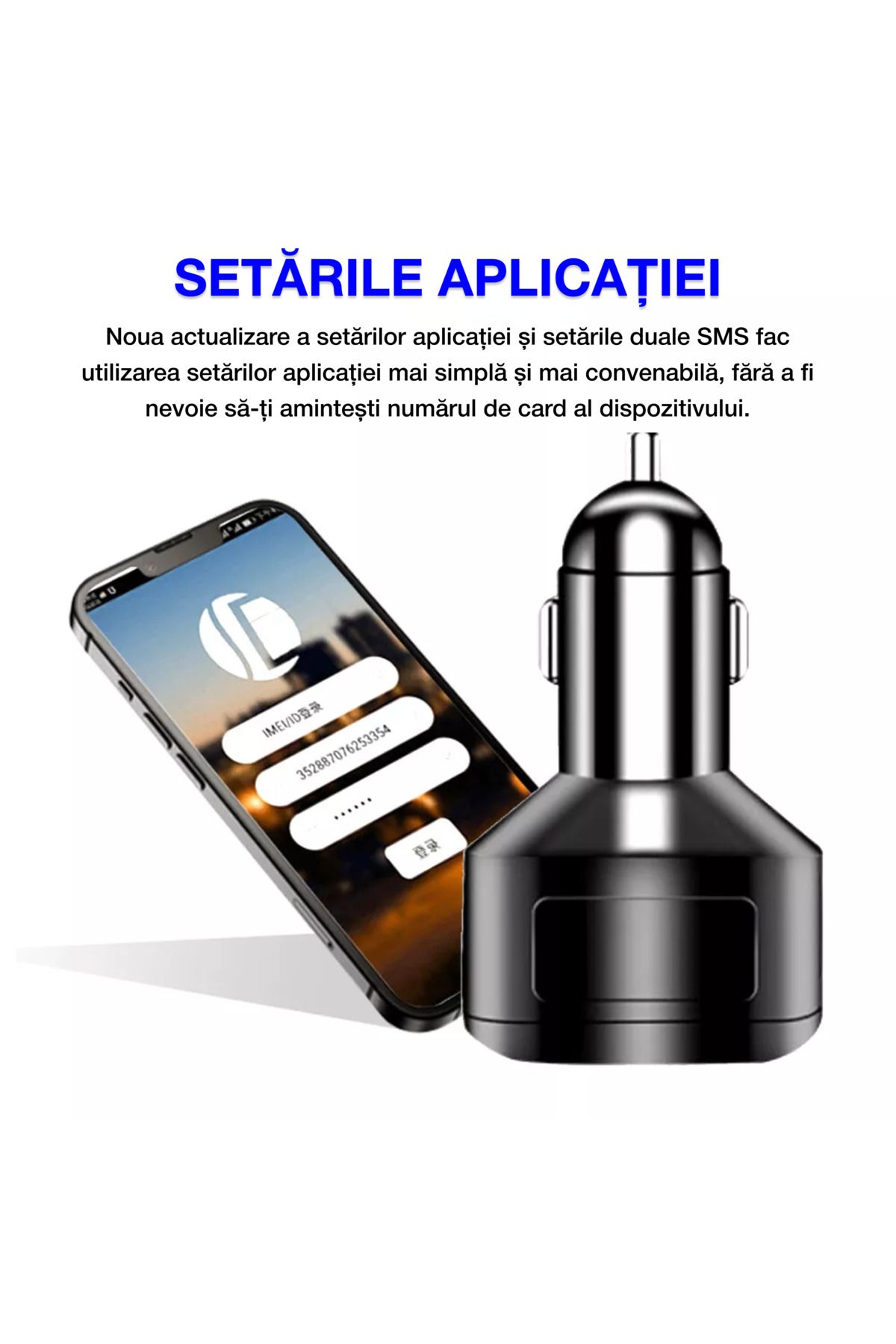 Spionescu-Car charger with fast charging and GPS tracker, D6, 4G, dual USB interface, real-time location 6