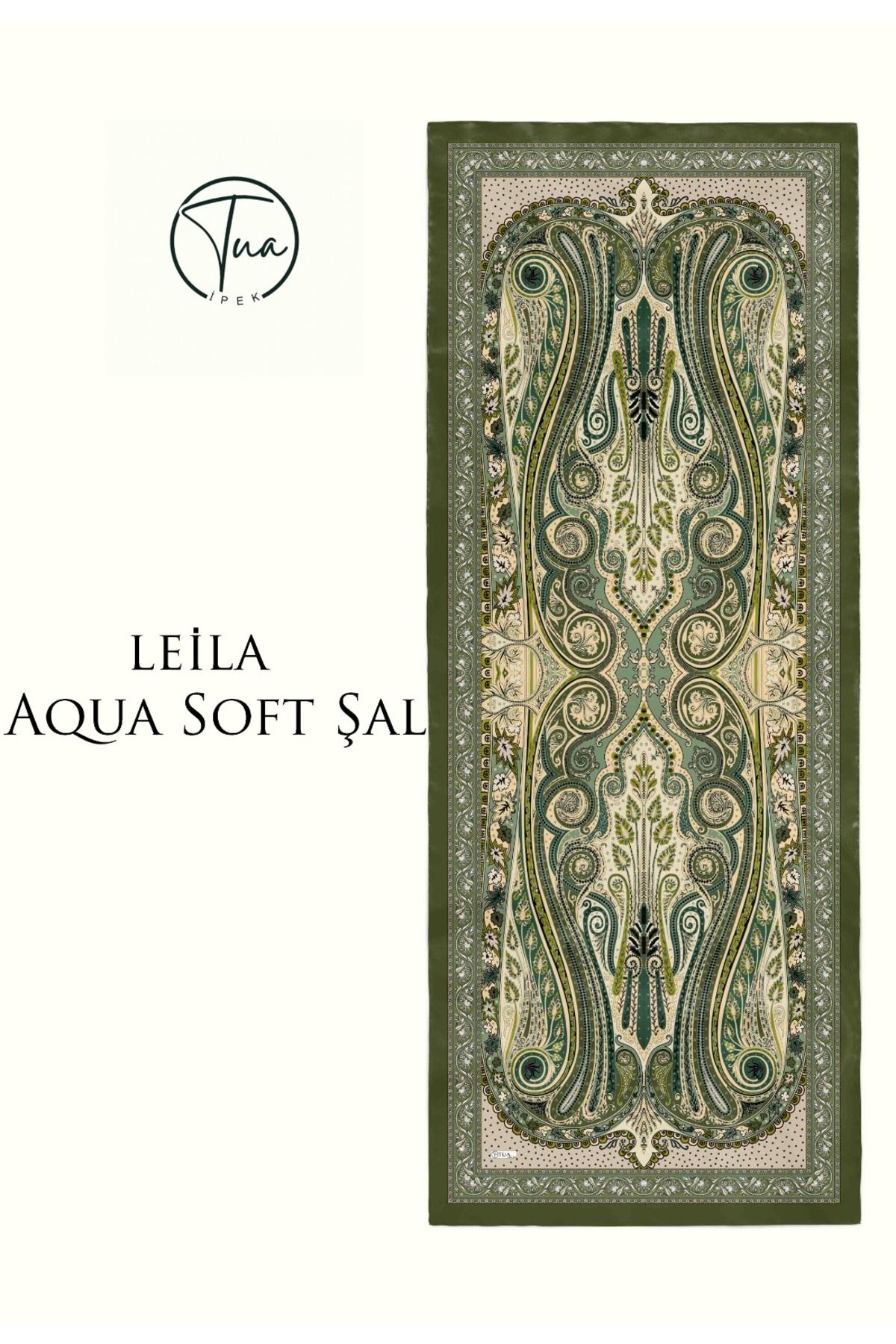 TUA İPEK LEİLA AQUA SOFT COTON ŞAL - ETNİK Desenli