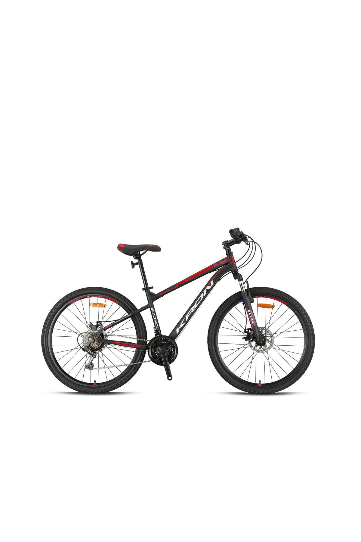 Kron VORTEX 4.0 - 26 MTB - 14' - 21 Vites - V.B. - Mat Siyah-Gri/Kırmızı