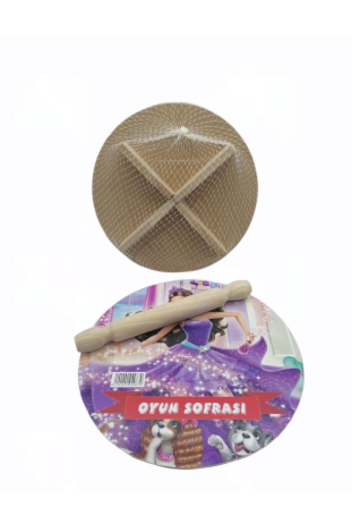 NEZADE STORE 24CM RESİMLİ AHŞAP OYUN SOFRASI EKMEK TAHTA (5218)