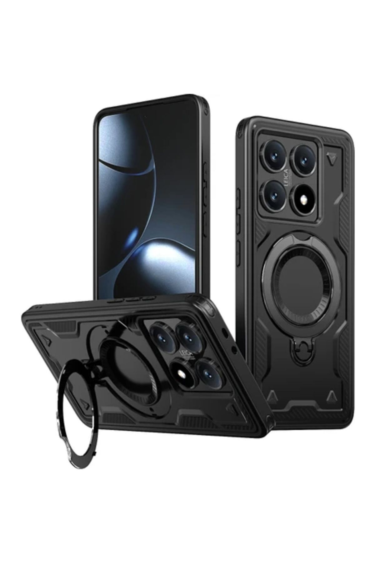 Obay LR Joyful 14T Pro Pc+Tpu Kickstand Telefon Kılıfı Magsafe ile Uyumlu