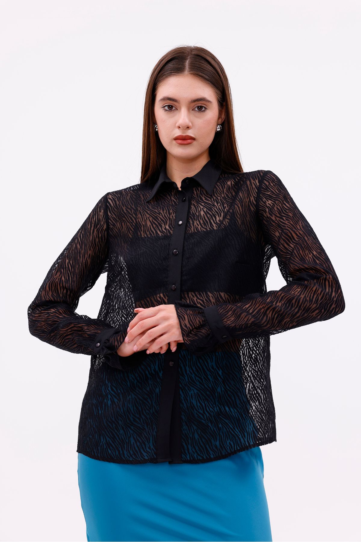Loom Boutique Gömlek Yaka Transparan Gömlek
