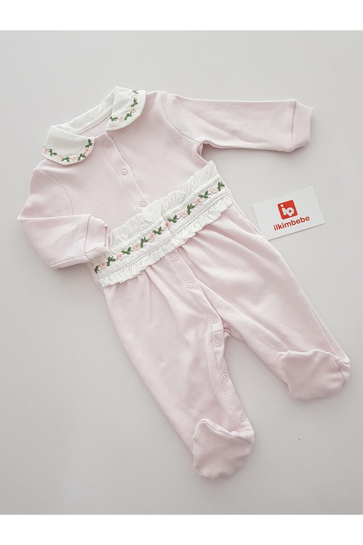 ilkimbebe Çiçek Kuşaklı Bebek Tulumu